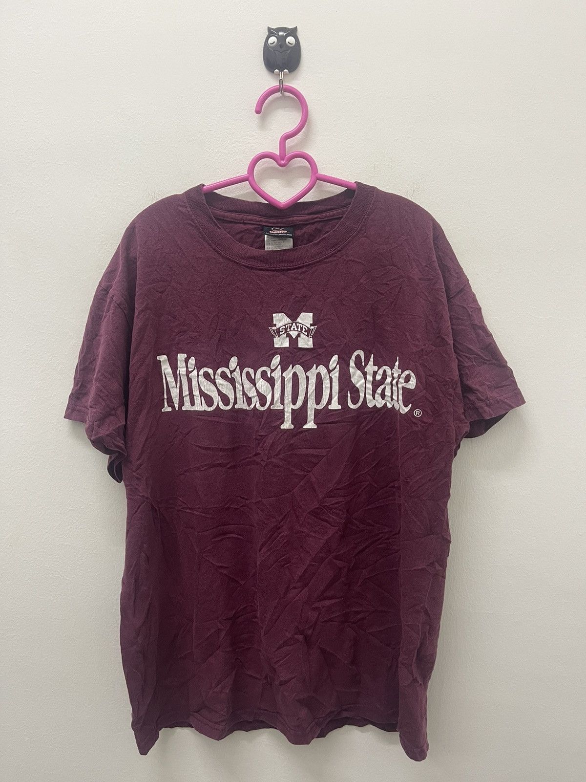 Vintage Rare Vintage MISSISSIPPI STATE Spell Out Made in USA Tee Size US M / EU 48-50 / 2 - 1 Thumbnail