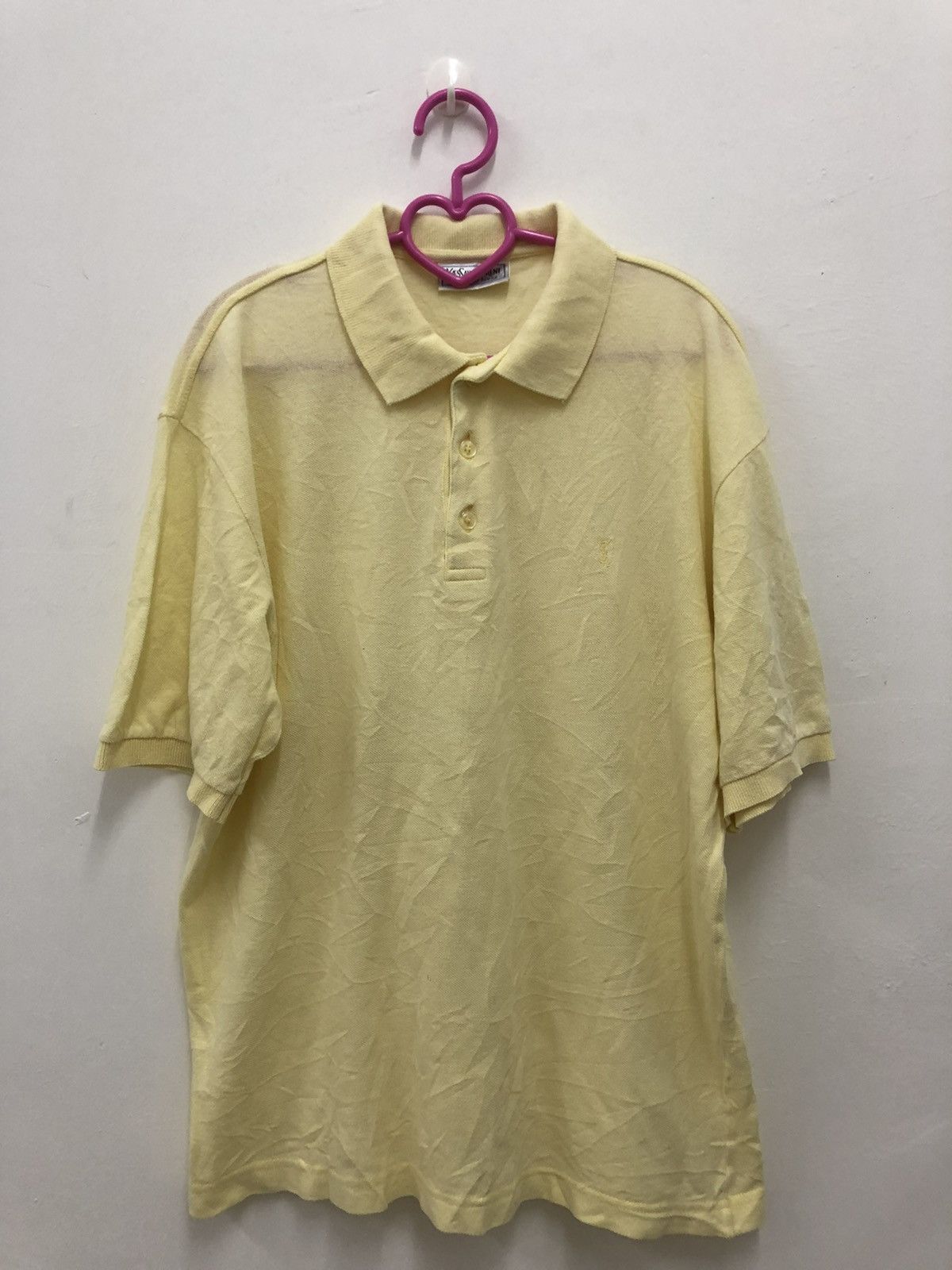 Yves Saint Laurent Rare 90s Vintage Yves Saint Laurent YSL Polo Yellow Size US L / EU 52-54 / 3 - 1 Thumbnail