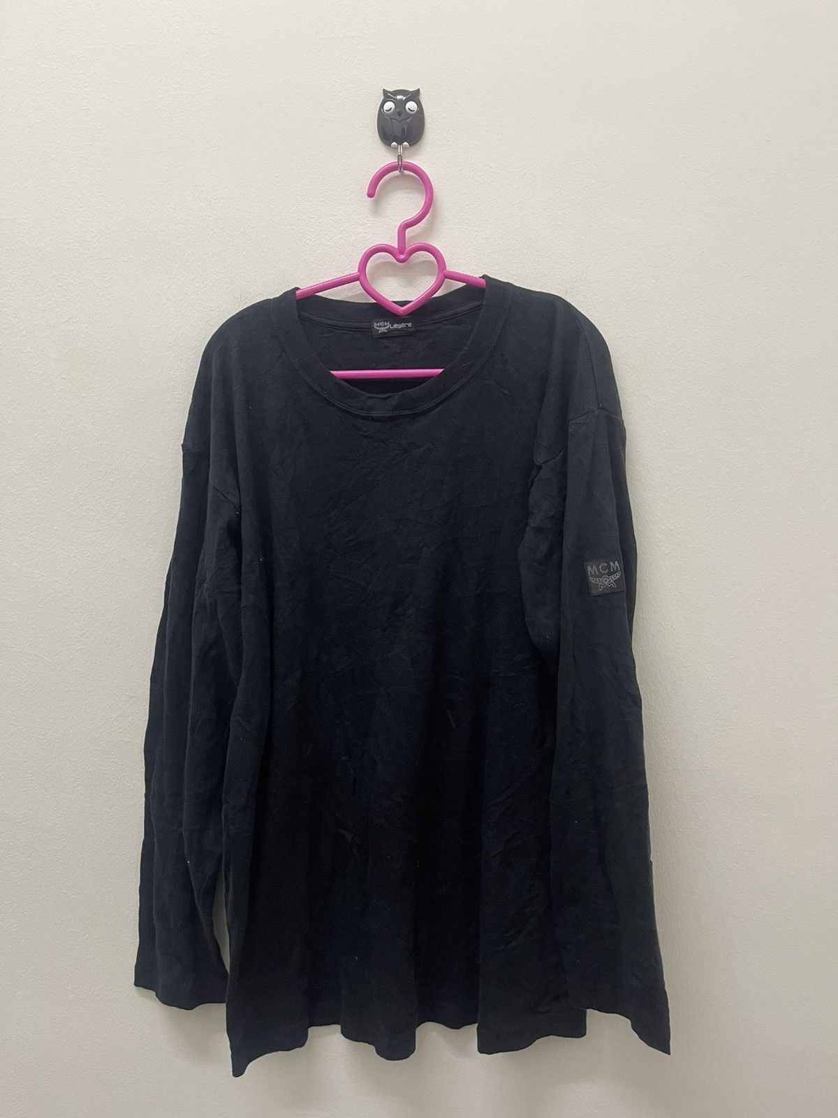 MCM Rare Vintage MCM Legere Black Plain Long Sleeve Size US L / EU 52-54 / 3 - 1 Thumbnail