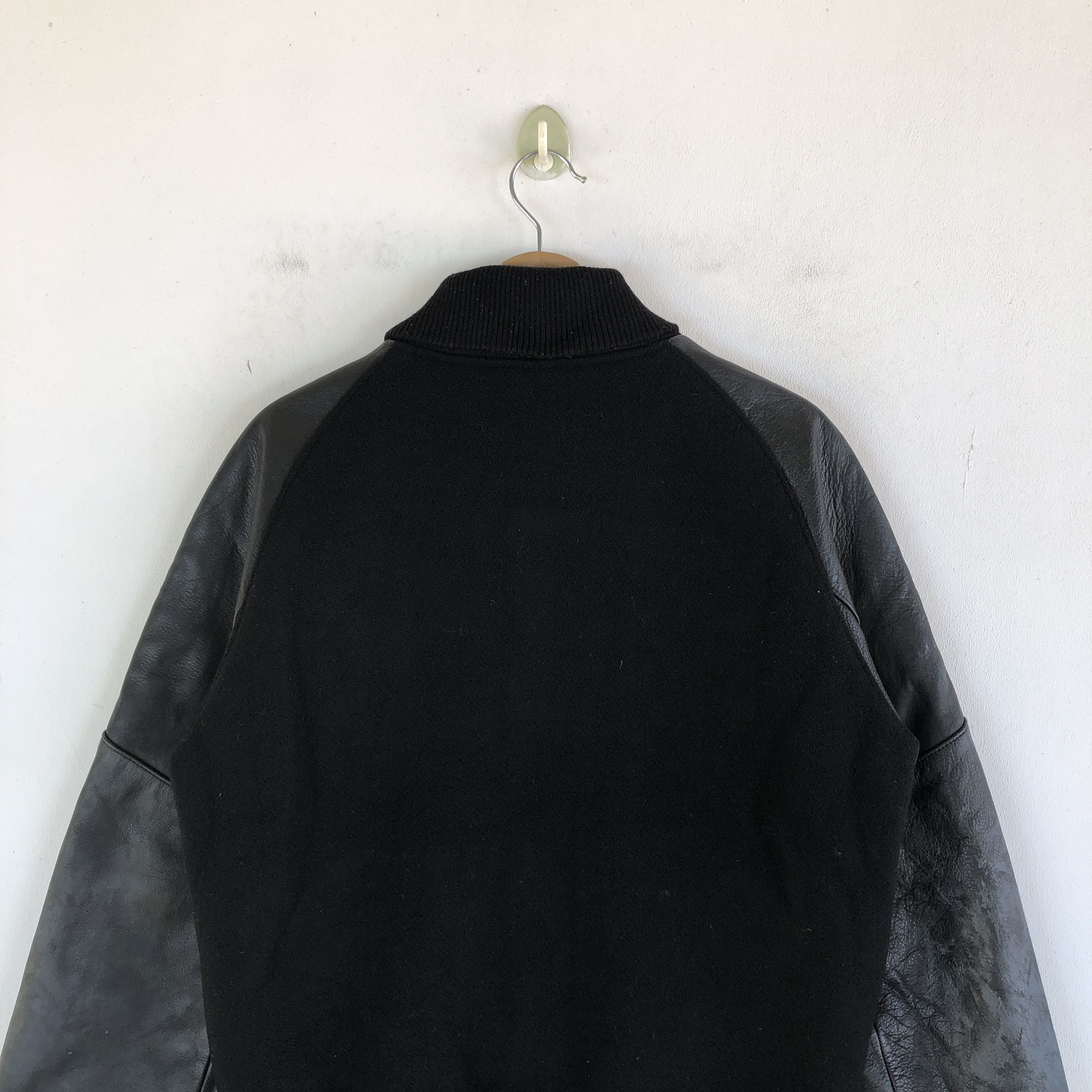 Japanese Brand × Vintage Vintage 90s TMT Leather Letterman Varsity Wool Jackets Size US M / EU 48-50 / 2 - 6 Thumbnail