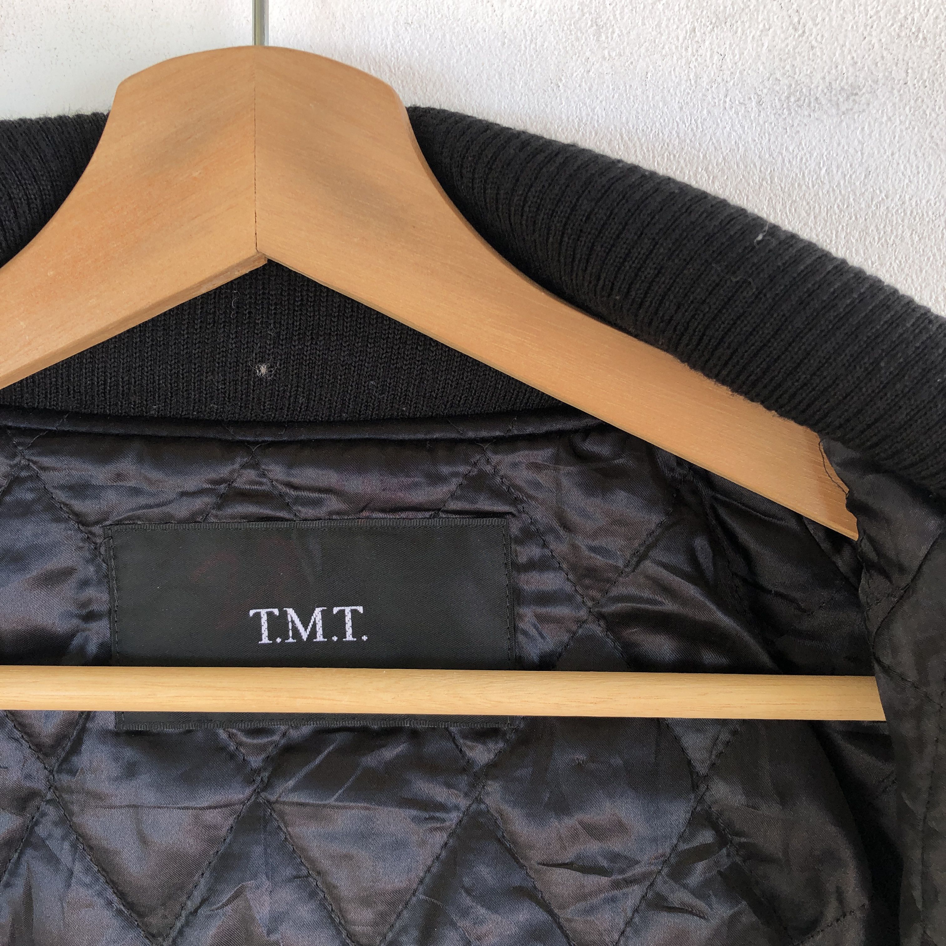 Japanese Brand × Vintage Vintage 90s TMT Leather Letterman Varsity Wool Jackets Size US M / EU 48-50 / 2 - 10 Thumbnail