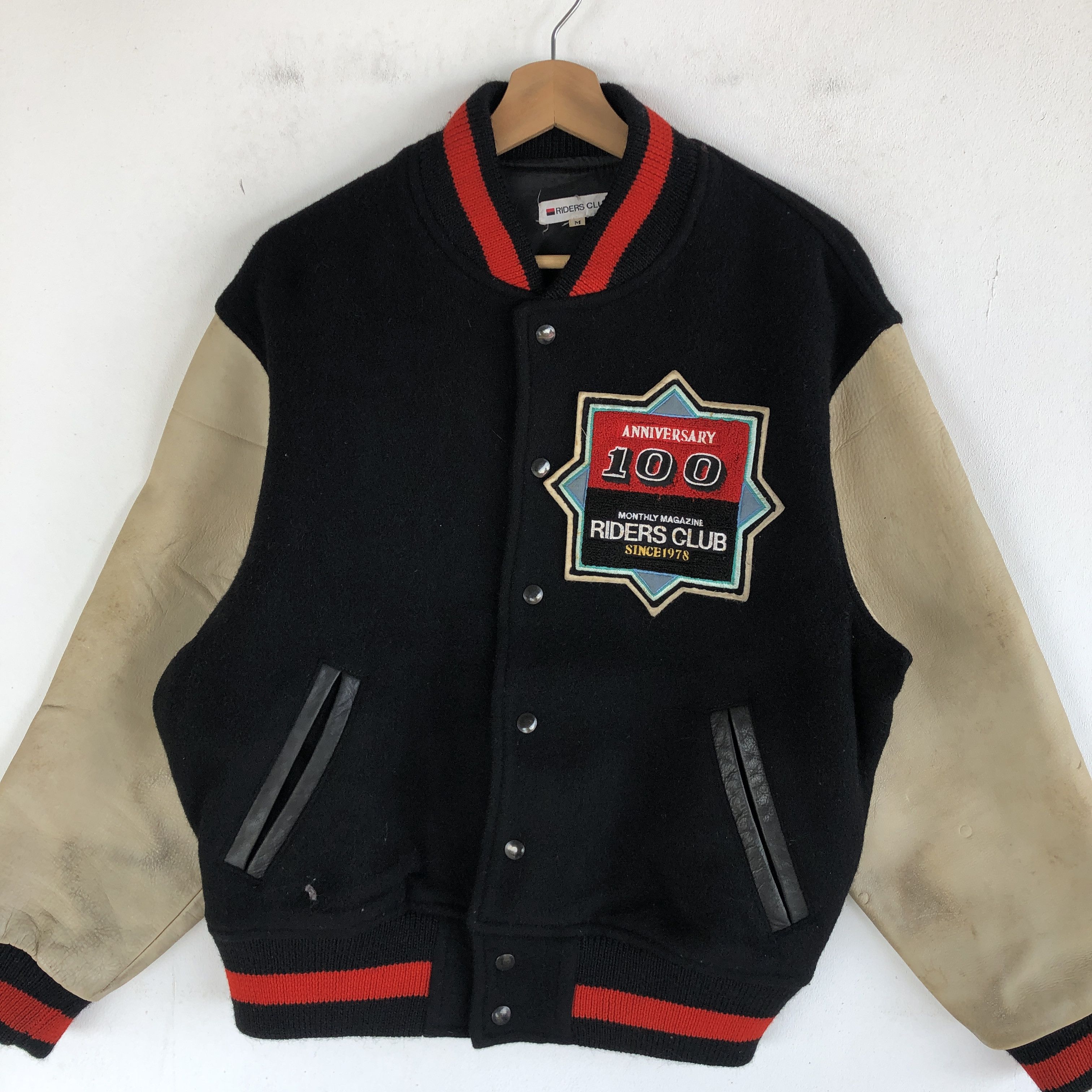 Vintage 100 Anniversary Riders Club Letterman Varsity Wool Jacket Size US L / EU 52-54 / 3 - 4 Thumbnail