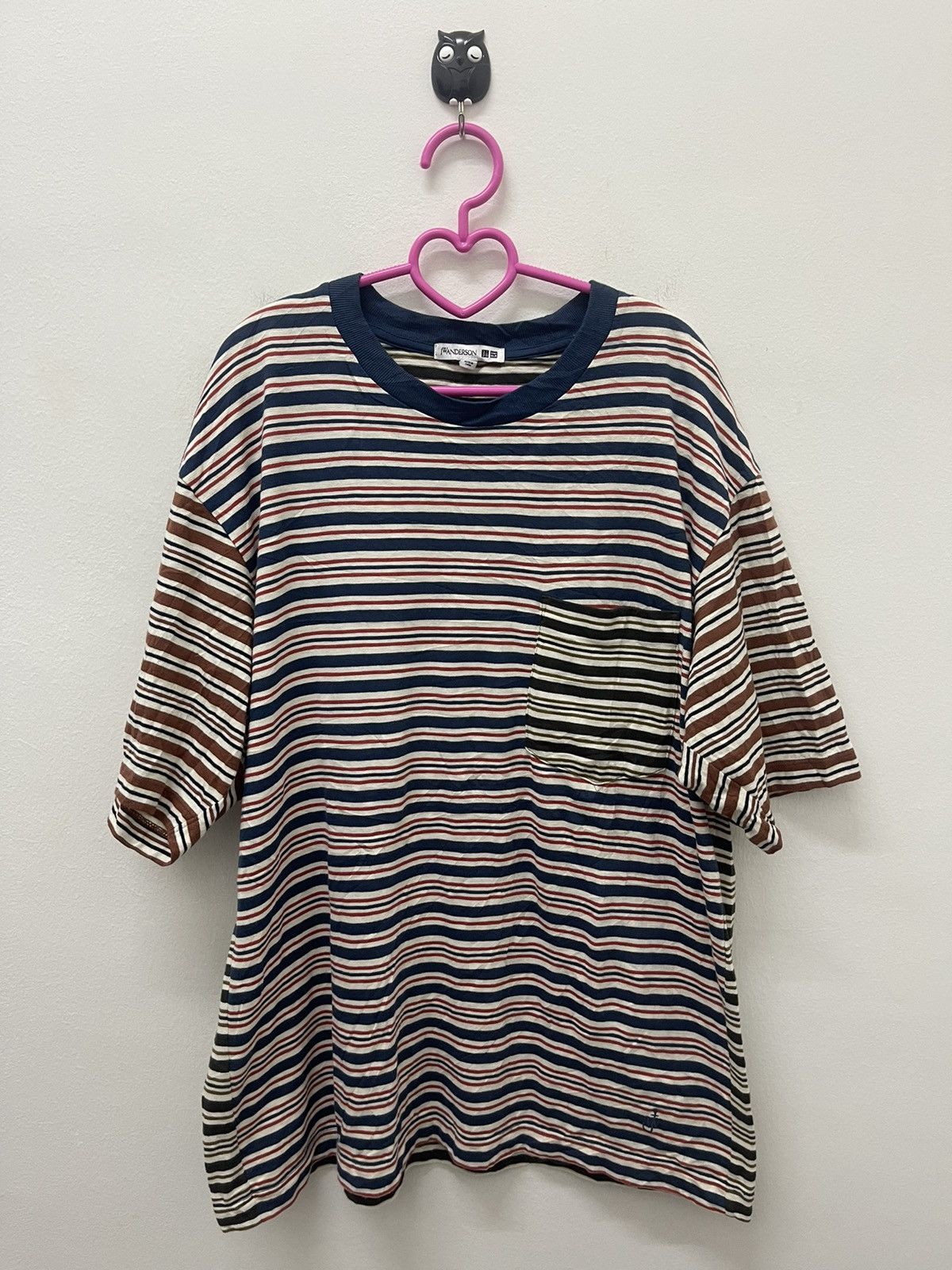 image of J W Anderson x Uniqlo Jw Anderson X Uniqlo Striped Multicolor Tee, Men's (Size Large)