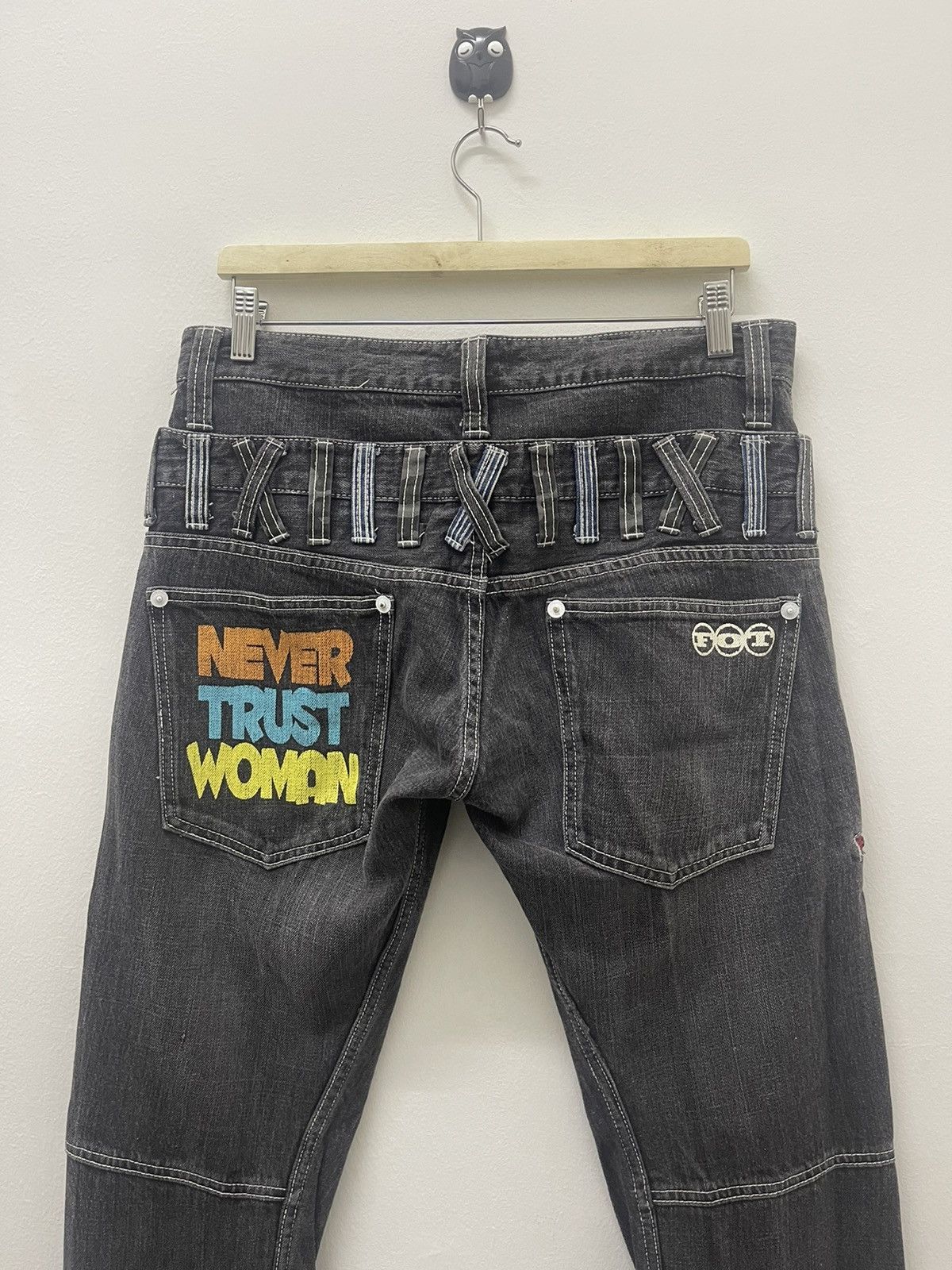 Seditionaries Rare Vintage MEMORY SPECIAL Double Waist Punk Bondage Zipper Size US 31 - 2 Thumbnail
