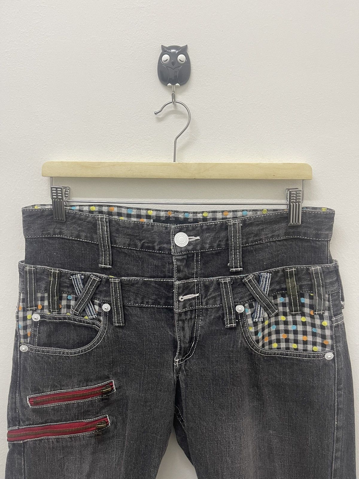 Seditionaries Rare Vintage MEMORY SPECIAL Double Waist Punk Bondage Zipper Size US 31 - 10 Thumbnail