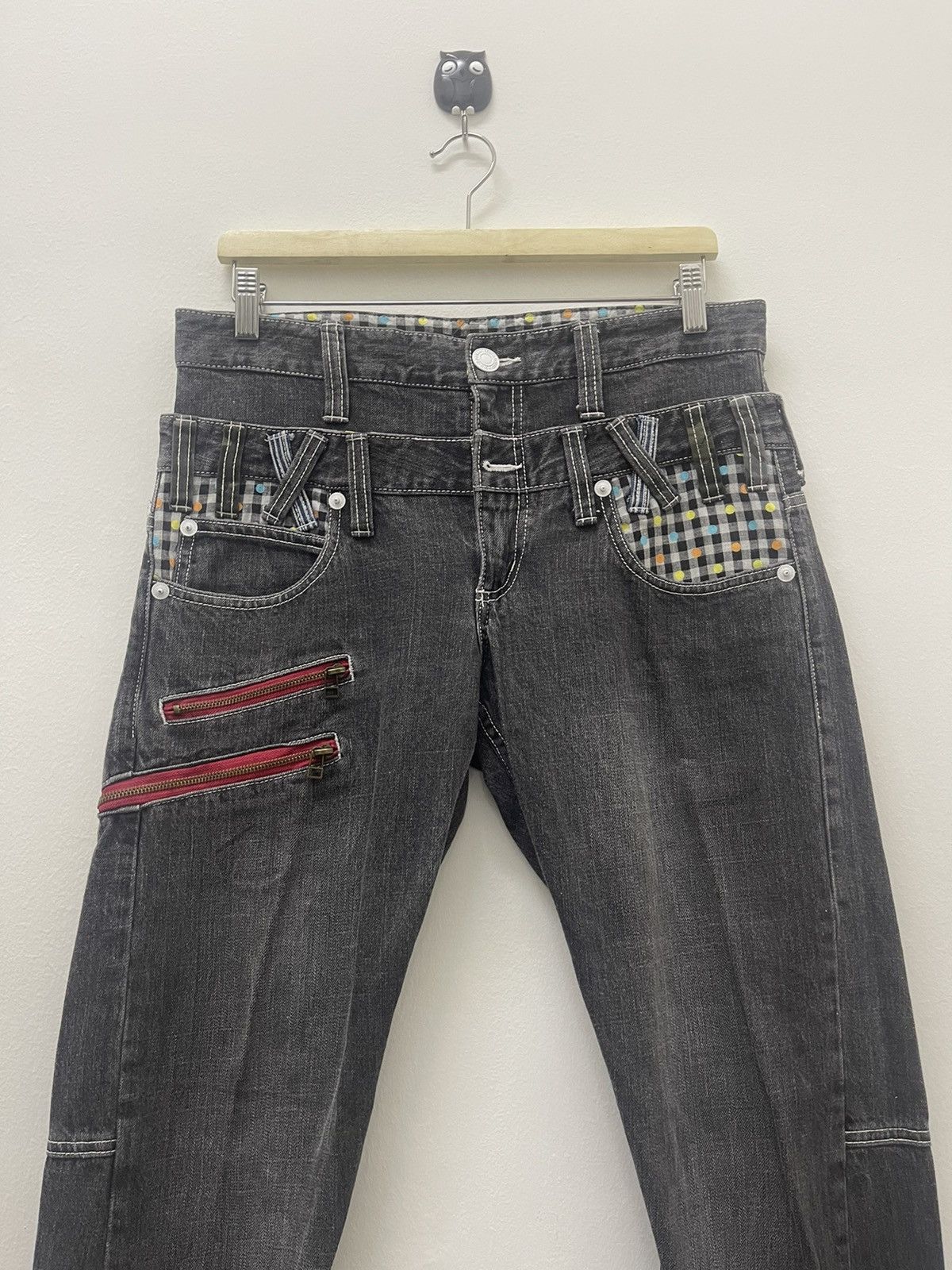 Seditionaries Rare Vintage MEMORY SPECIAL Double Waist Punk Bondage Zipper Size US 31 - 8 Thumbnail