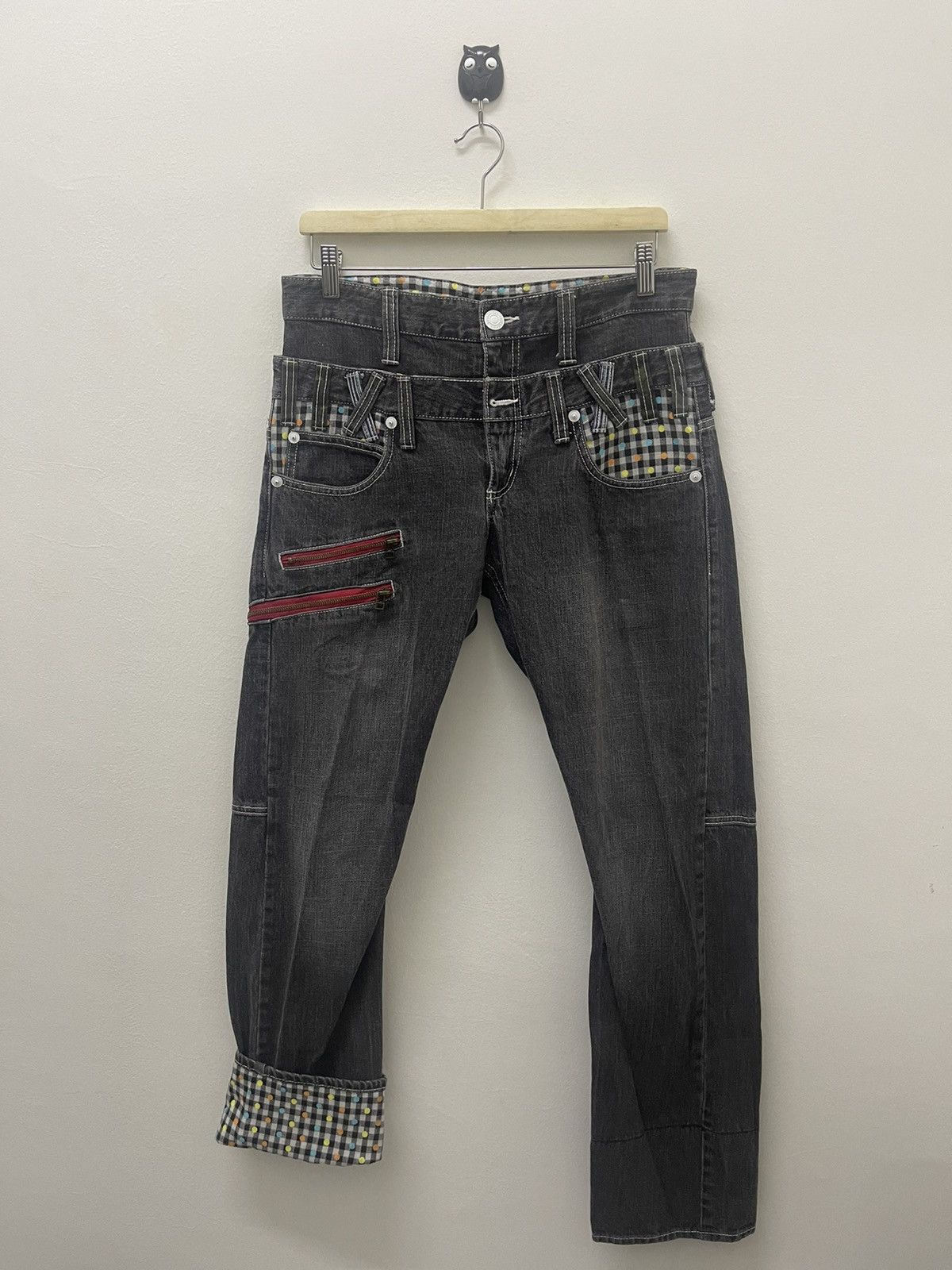 Seditionaries Rare Vintage MEMORY SPECIAL Double Waist Punk Bondage Zipper Size US 31 - 6 Thumbnail