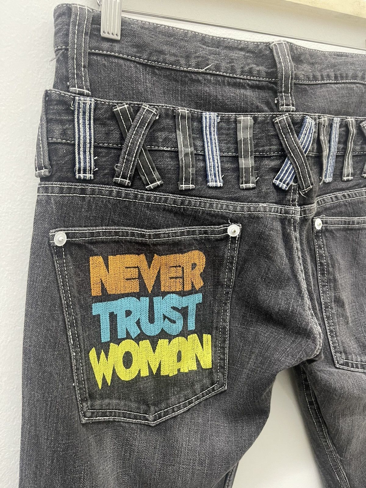 Seditionaries Rare Vintage MEMORY SPECIAL Double Waist Punk Bondage Zipper Size US 31 - 4 Thumbnail