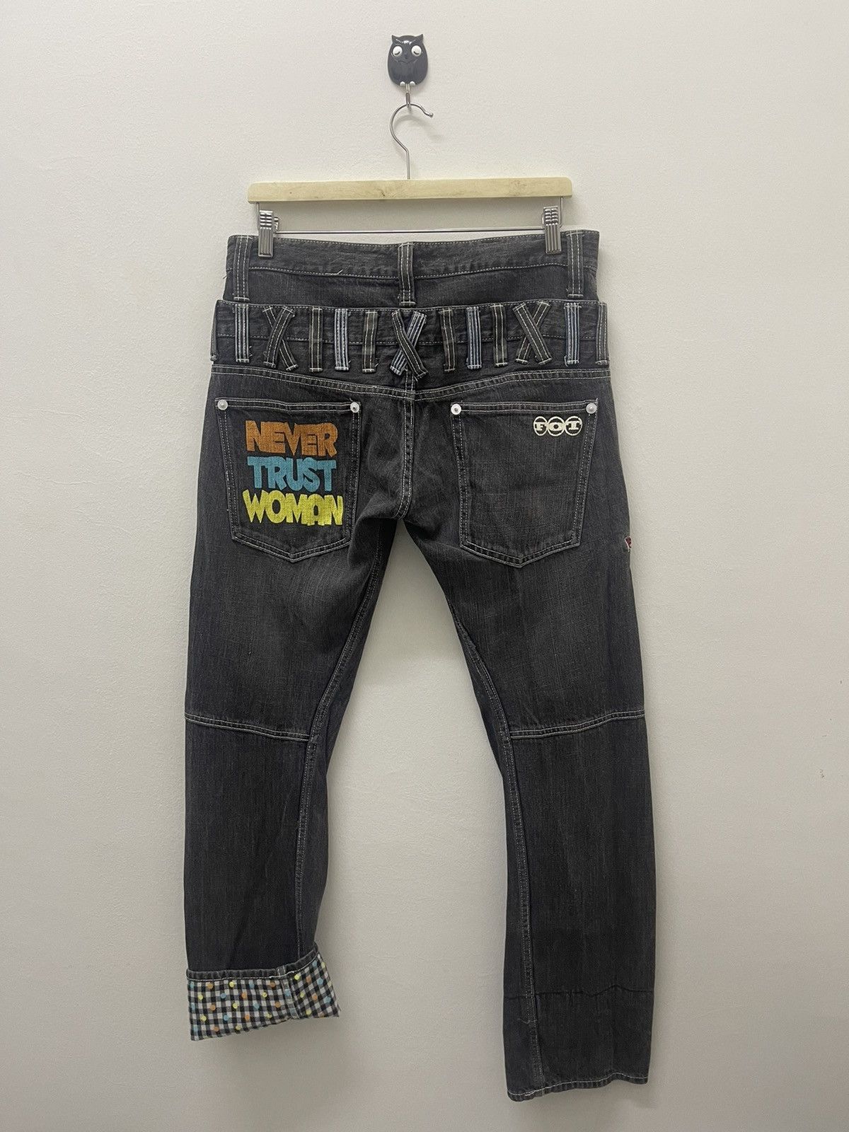 Seditionaries Rare Vintage MEMORY SPECIAL Double Waist Punk Bondage Zipper Size US 31 - 1 Thumbnail
