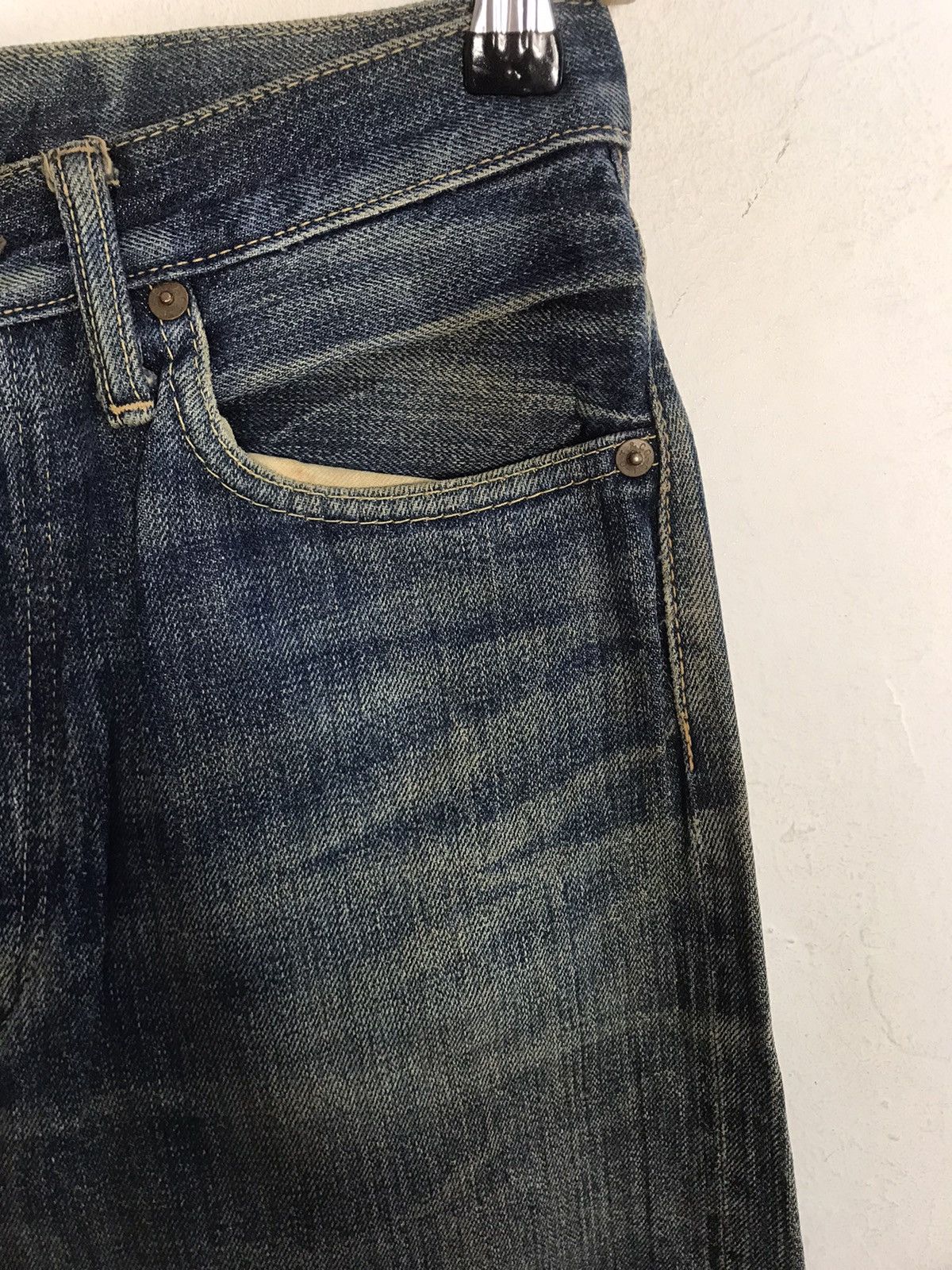 Japanese Brand 90s Canton Selvedge 14oz Pure Indigo Denim Unisex Jeans Size US 28 / EU 44 - 3 Thumbnail