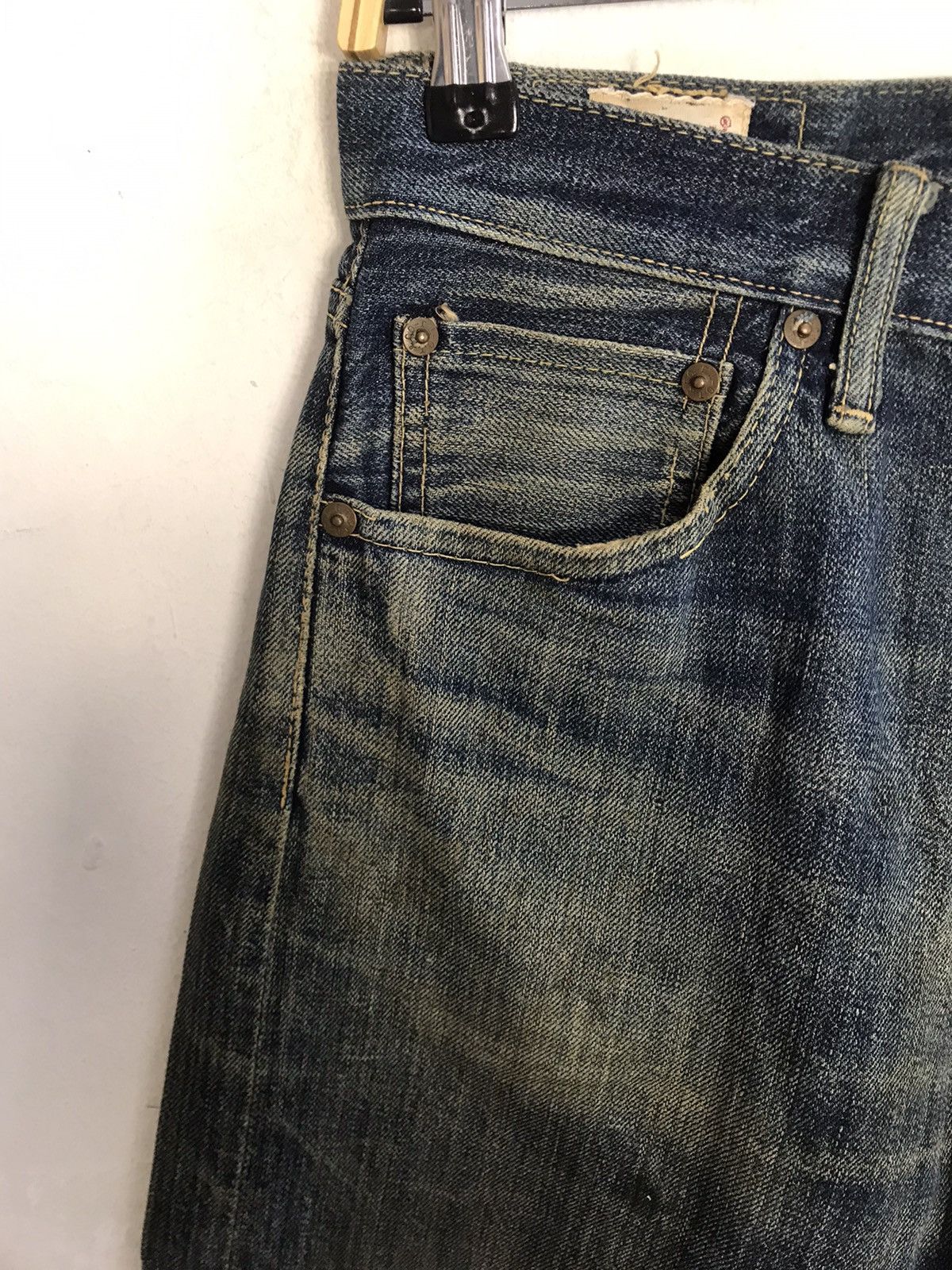 Japanese Brand 90s Canton Selvedge 14oz Pure Indigo Denim Unisex Jeans Size US 28 / EU 44 - 4 Thumbnail