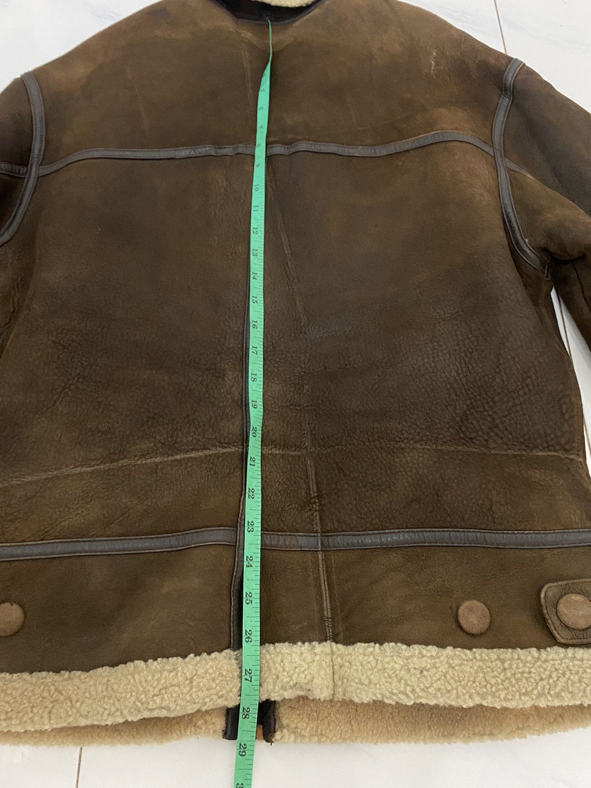 Japanese Brand VTG 90’s B-3 Indians Genuine Leather Shearling Jacket Size US L / EU 52-54 / 3 - 13 Thumbnail