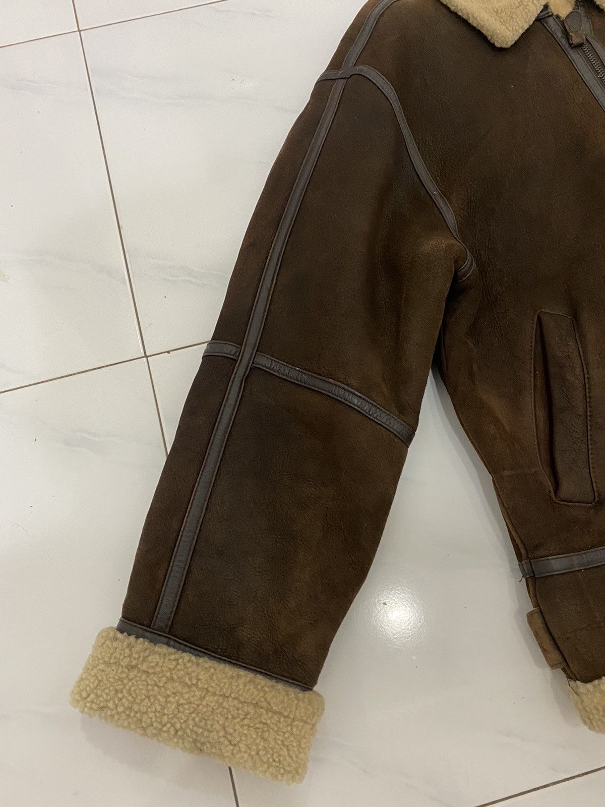 Japanese Brand VTG 90’s B-3 Indians Genuine Leather Shearling Jacket Size US L / EU 52-54 / 3 - 3 Thumbnail