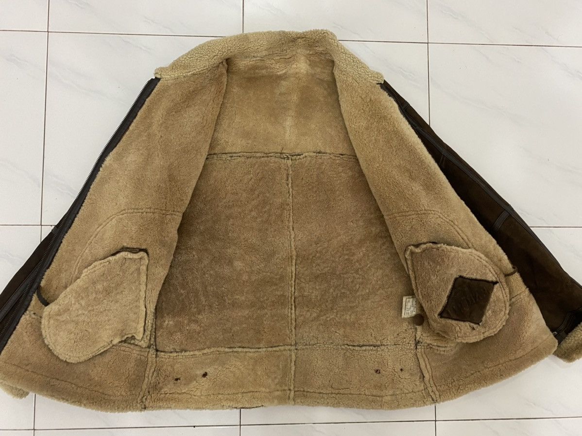 Japanese Brand VTG 90’s B-3 Indians Genuine Leather Shearling Jacket Size US L / EU 52-54 / 3 - 7 Thumbnail