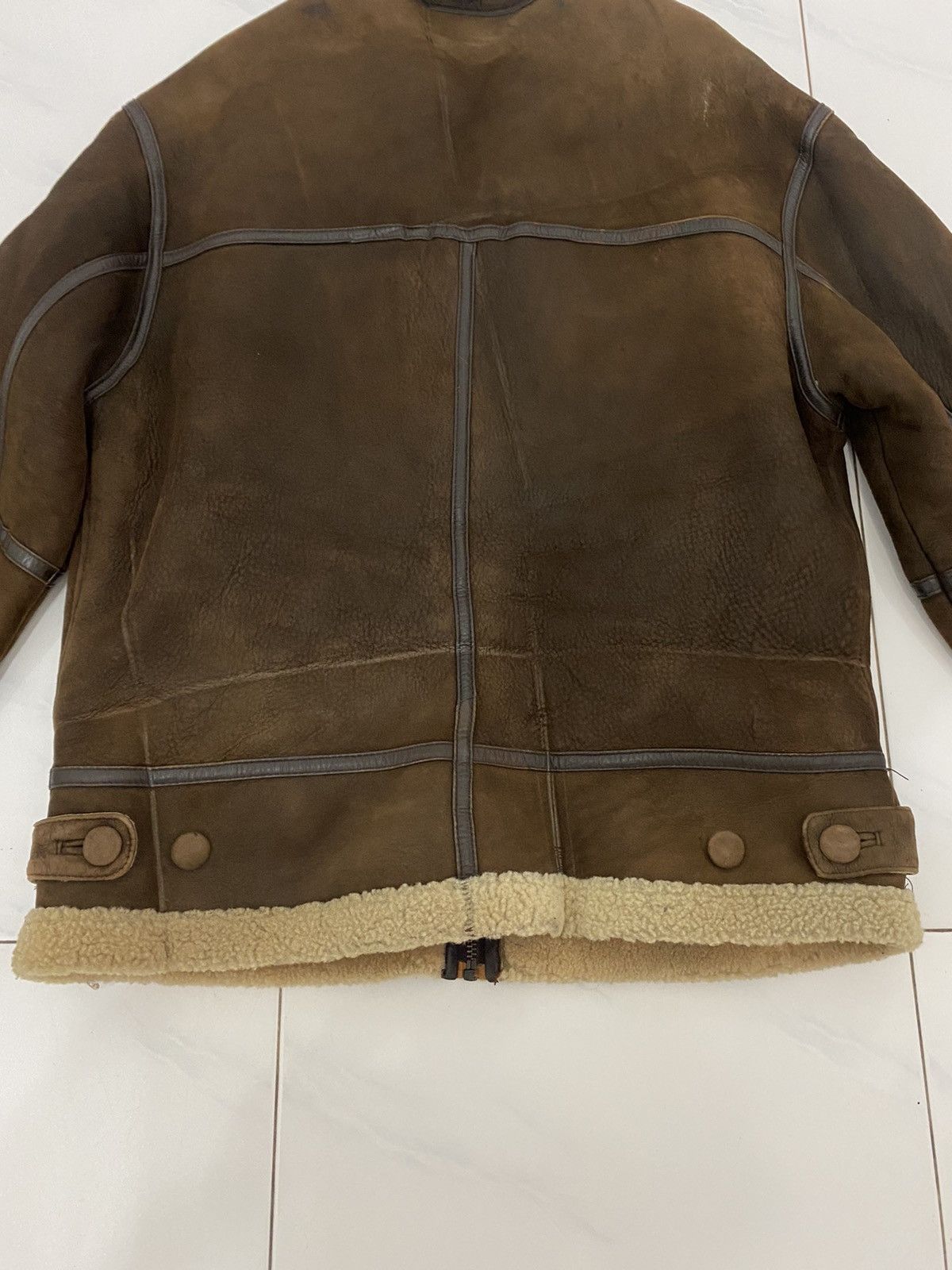 Japanese Brand VTG 90’s B-3 Indians Genuine Leather Shearling Jacket Size US L / EU 52-54 / 3 - 11 Thumbnail