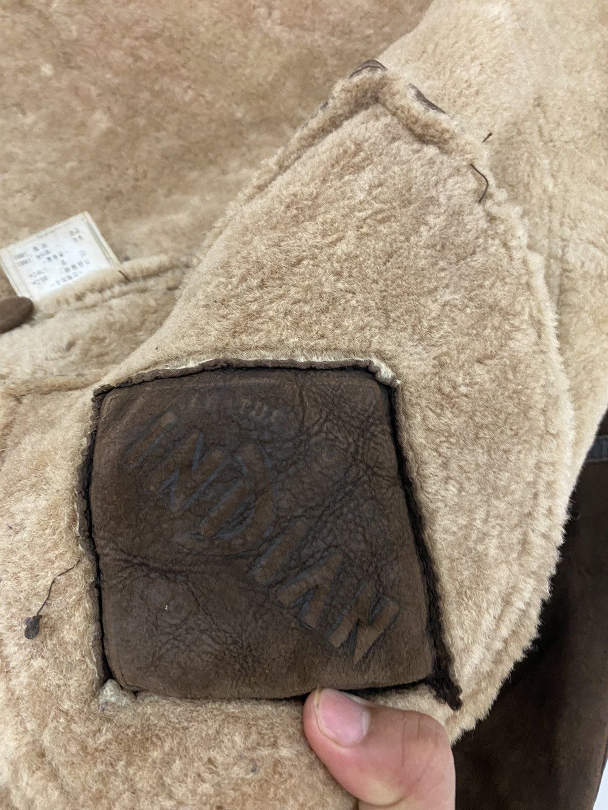 Japanese Brand VTG 90’s B-3 Indians Genuine Leather Shearling Jacket Size US L / EU 52-54 / 3 - 8 Thumbnail