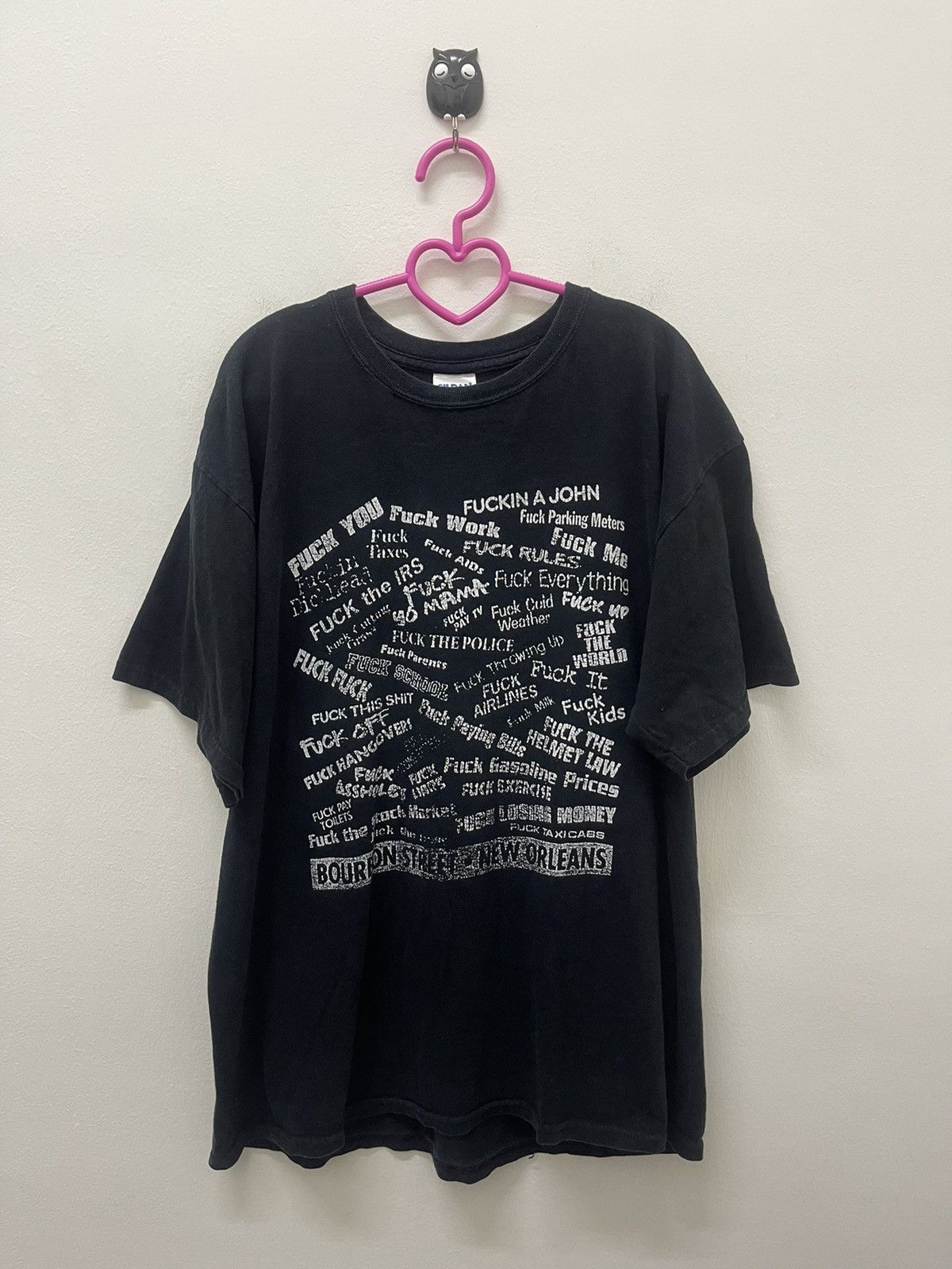 Rap Tees Rare Vintage FUCK Everything Wording Bourbon Street Tee Size US L / EU 52-54 / 3 - 1 Thumbnail