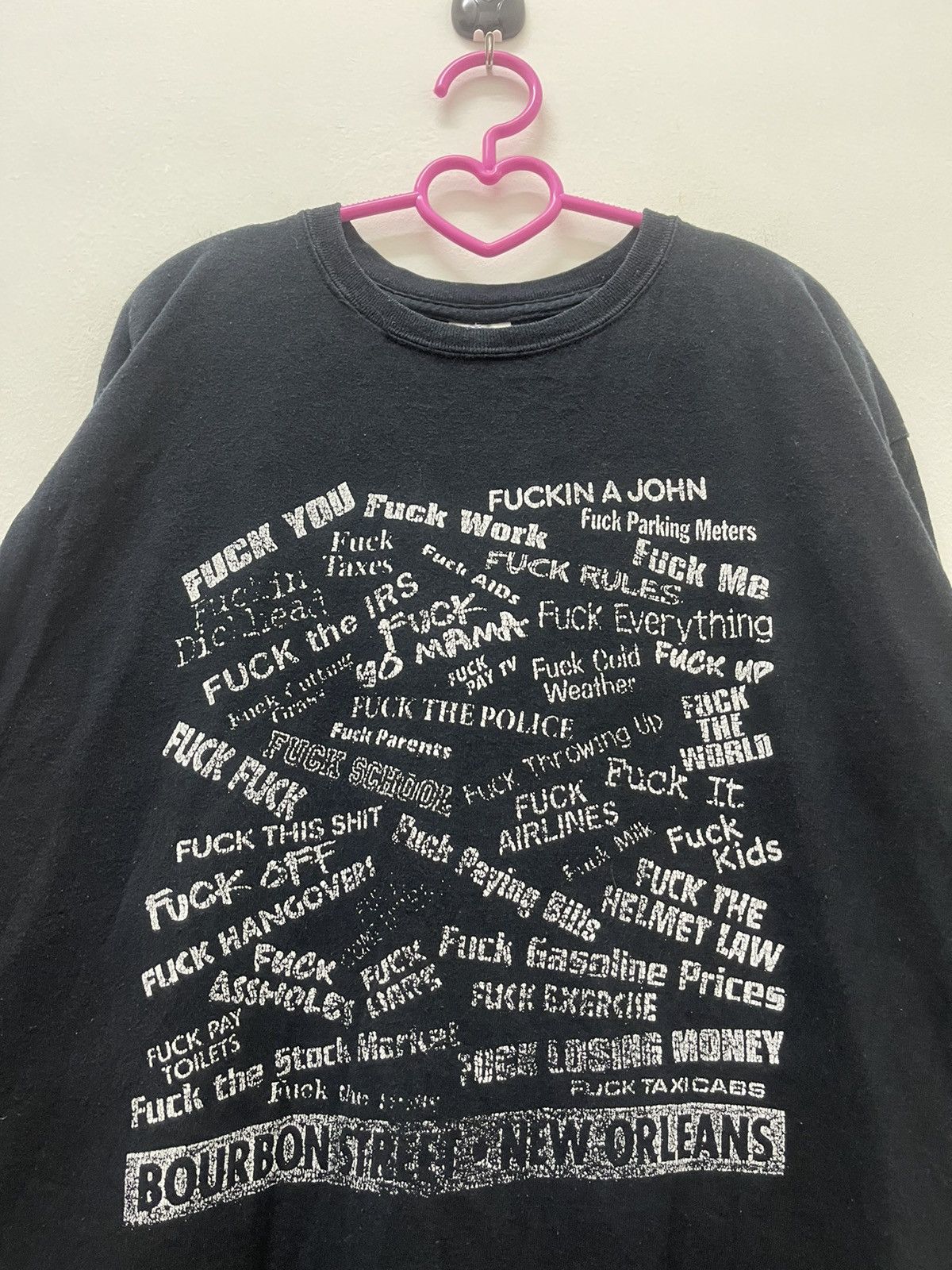 Rap Tees Rare Vintage FUCK Everything Wording Bourbon Street Tee Size US L / EU 52-54 / 3 - 2 Thumbnail