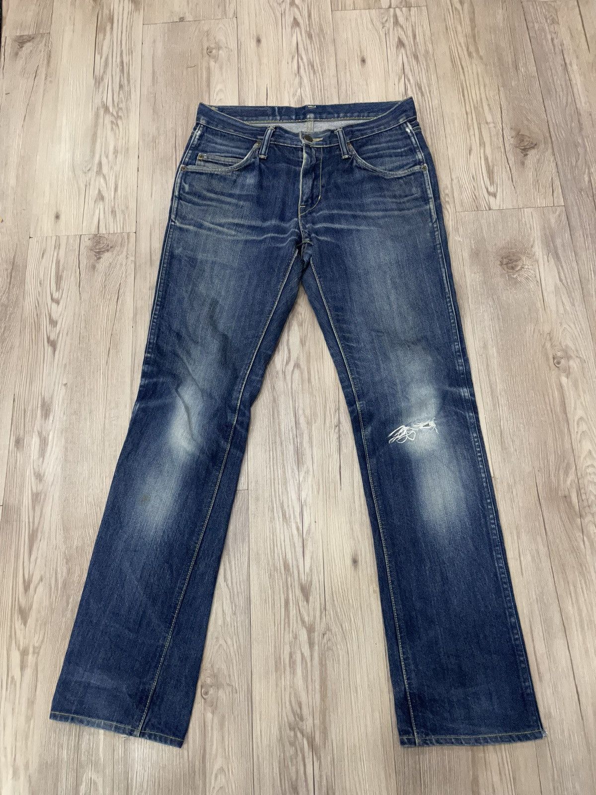 Blue Blue Japan Blue Blue Japan Rips Distressed Denim Jeans Made in Japan Size US 30 / EU 46 - 2 Thumbnail