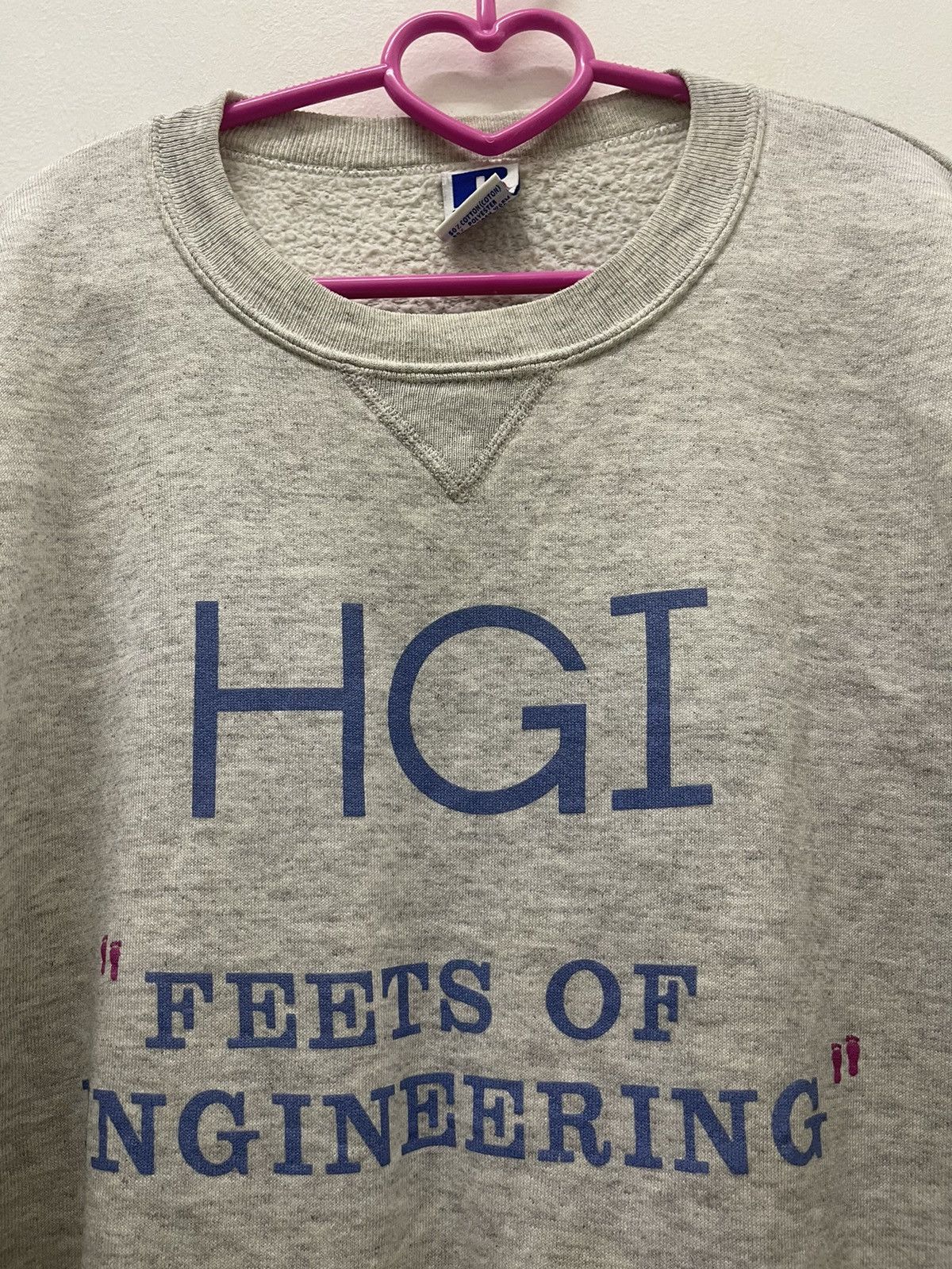 Russell Athletic Rare Vintage HGI Feets Of Engineering Spell Out Sweatshirt Size US L / EU 52-54 / 3 - 2 Thumbnail