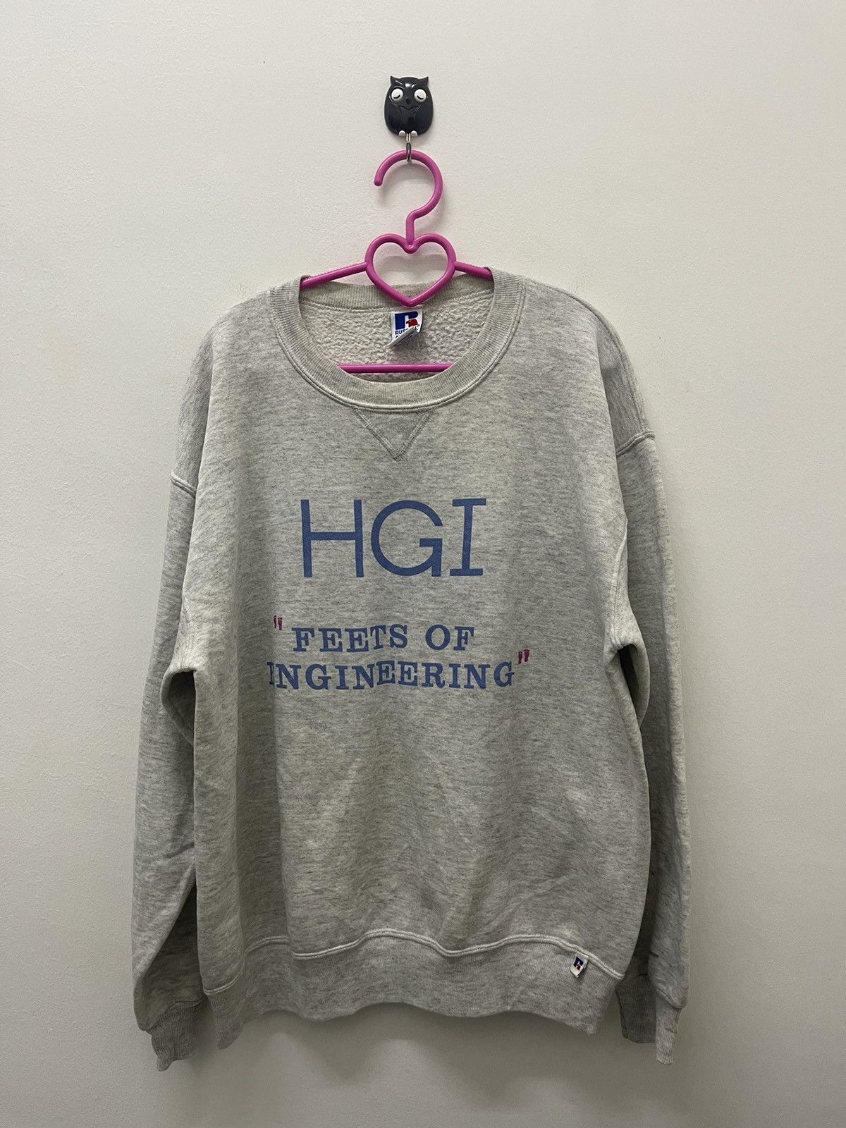 Russell Athletic Rare Vintage HGI Feets Of Engineering Spell Out Sweatshirt Size US L / EU 52-54 / 3 - 1 Thumbnail