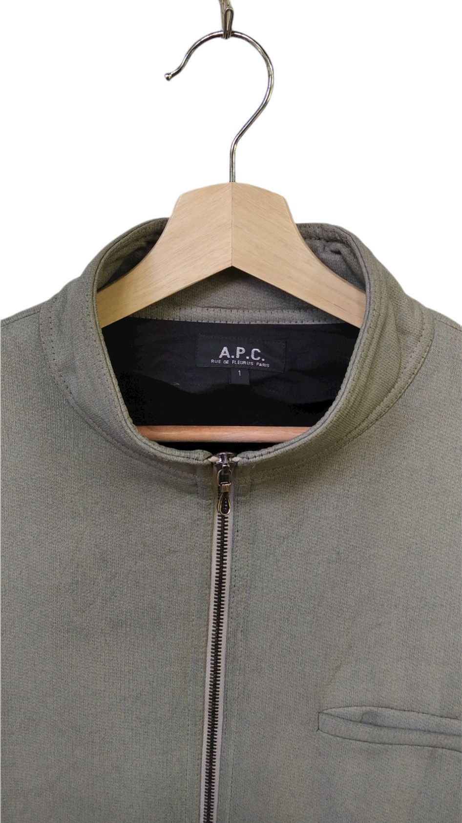 A.P.C. × Designer × Vintage Steals🔥 A.P.C Made in France Emerald Green Zipper Jacket Size US M / EU 48-50 / 2 - 5 Thumbnail