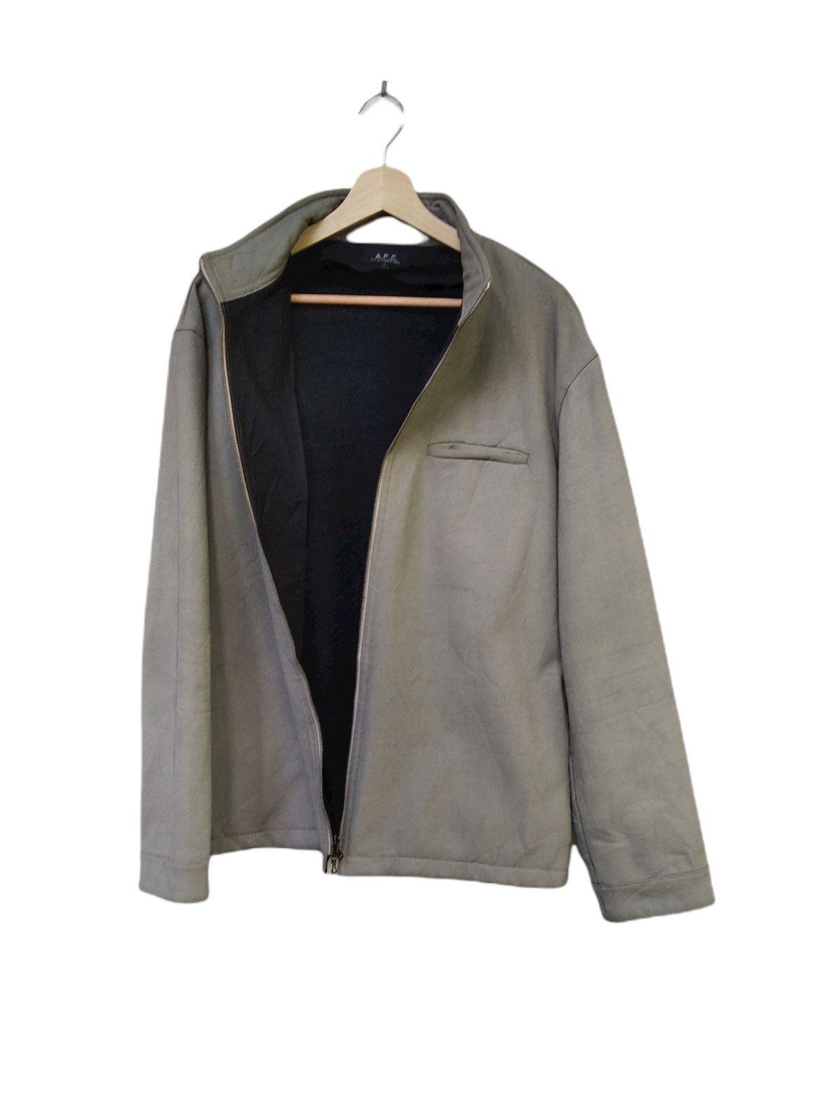 A.P.C. × Designer × Vintage Steals🔥 A.P.C Made in France Emerald Green Zipper Jacket Size US M / EU 48-50 / 2 - 4 Thumbnail