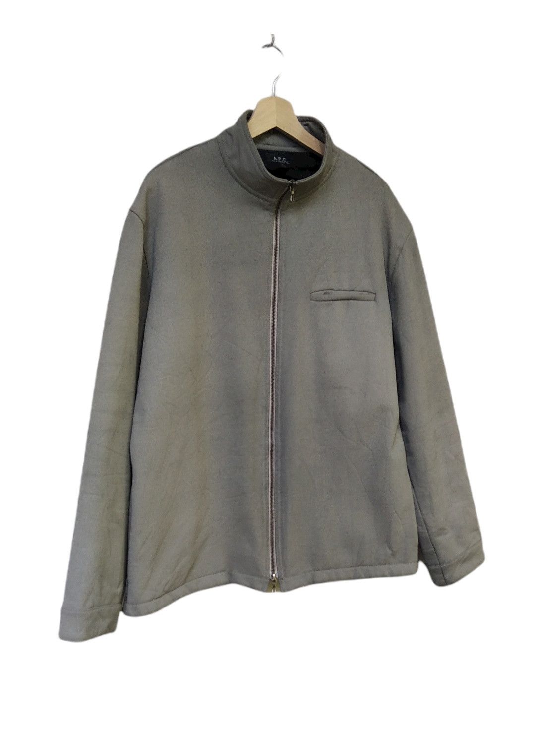A.P.C. × Designer × Vintage Steals🔥 A.P.C Made in France Emerald Green Zipper Jacket Size US M / EU 48-50 / 2 - 3 Thumbnail
