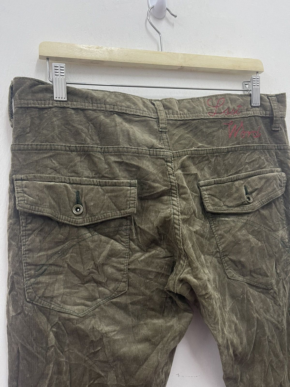 Hysteric Glamour Rare Vintage LAST WORD Japan Corduroy Size US 33 - 3 Thumbnail