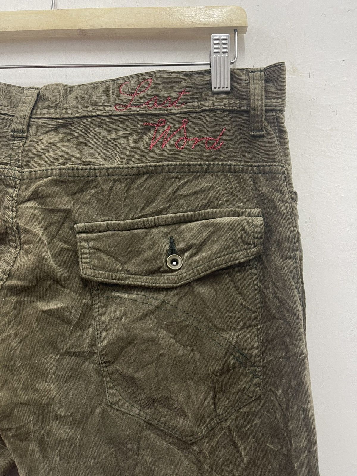 Hysteric Glamour Rare Vintage LAST WORD Japan Corduroy Size US 33 - 4 Thumbnail
