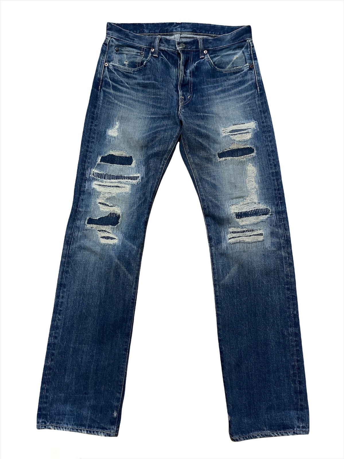 Kapital × Spellbound Spellbound Distressed Denim Jeans Size US 32 / EU 48 - 1 Thumbnail