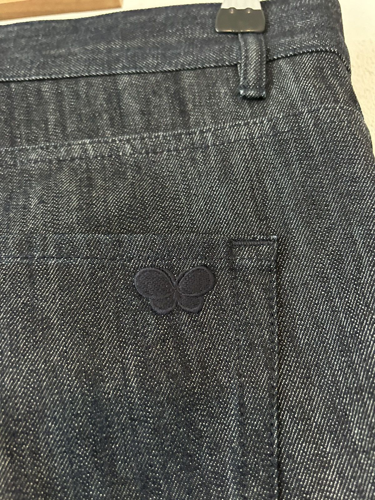 Bottega Veneta Indigo Blue Denim Jeans with Butterfly Embroidery Size US 34 / EU 50 - 12 Thumbnail