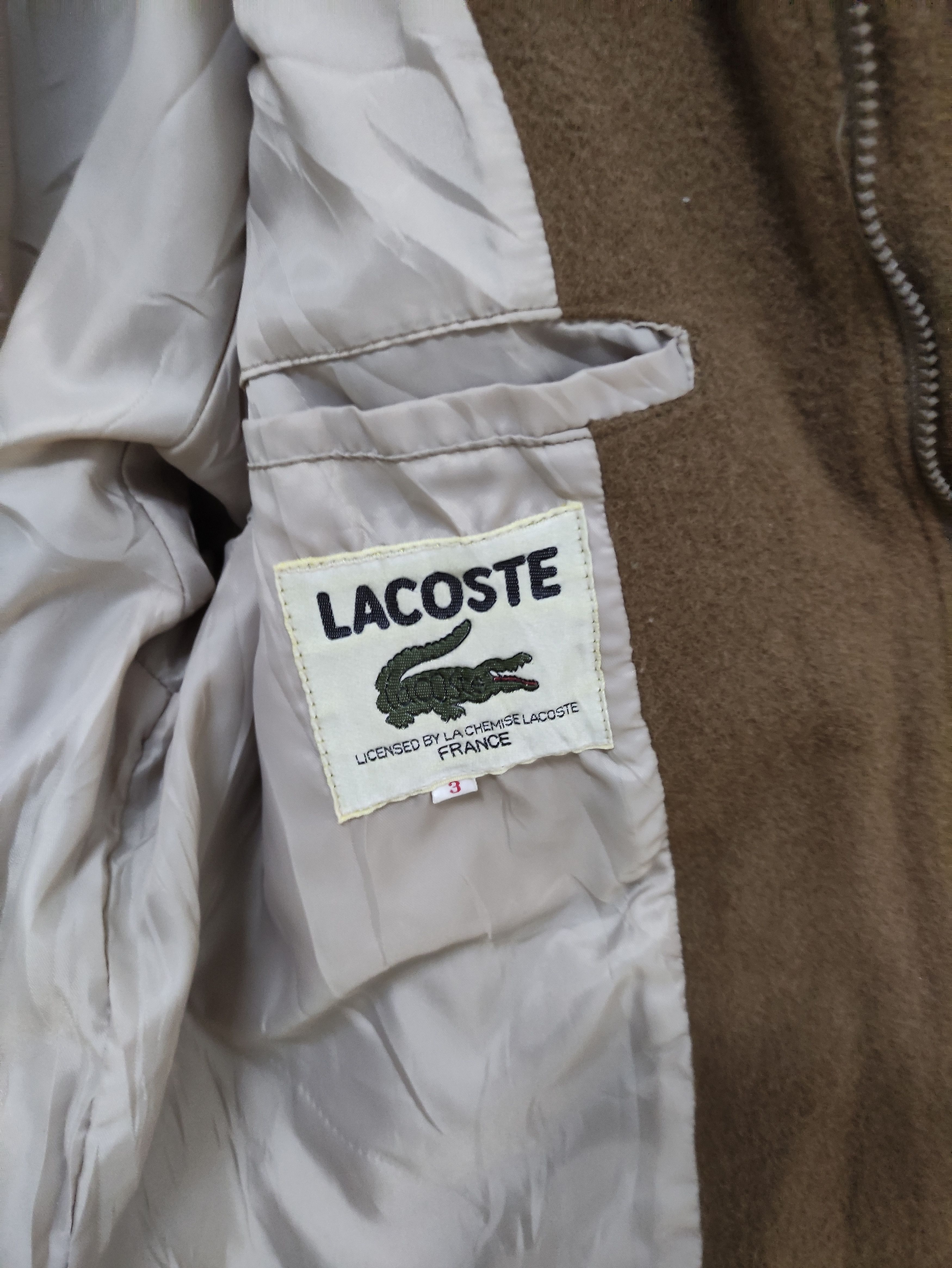 Lacoste × Vintage Vintage Lacoste Zip Up Wool Jacket Size US M / EU 48-50 / 2 - 9 Thumbnail