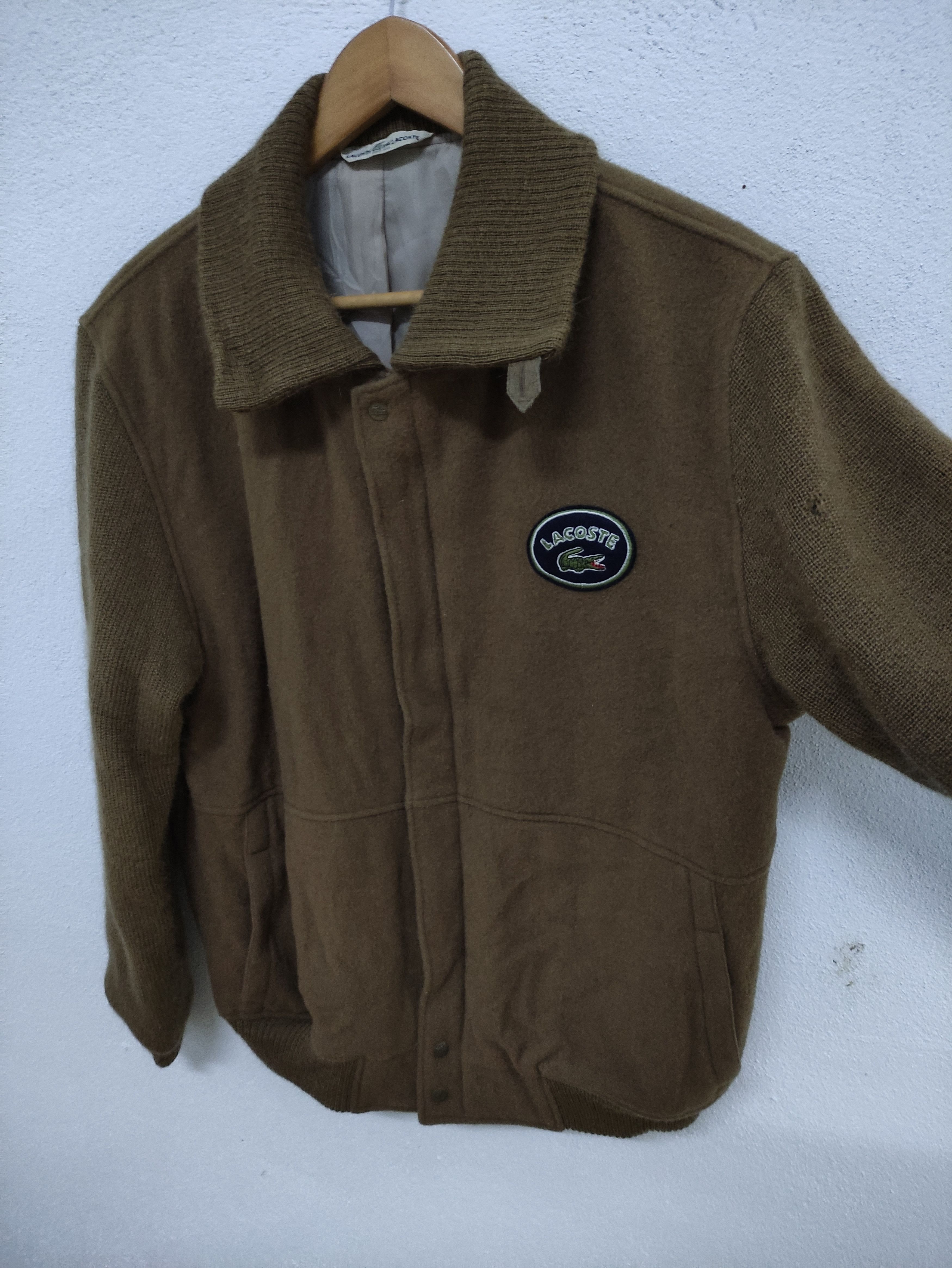 Lacoste × Vintage Vintage Lacoste Zip Up Wool Jacket Size US M / EU 48-50 / 2 - 5 Thumbnail
