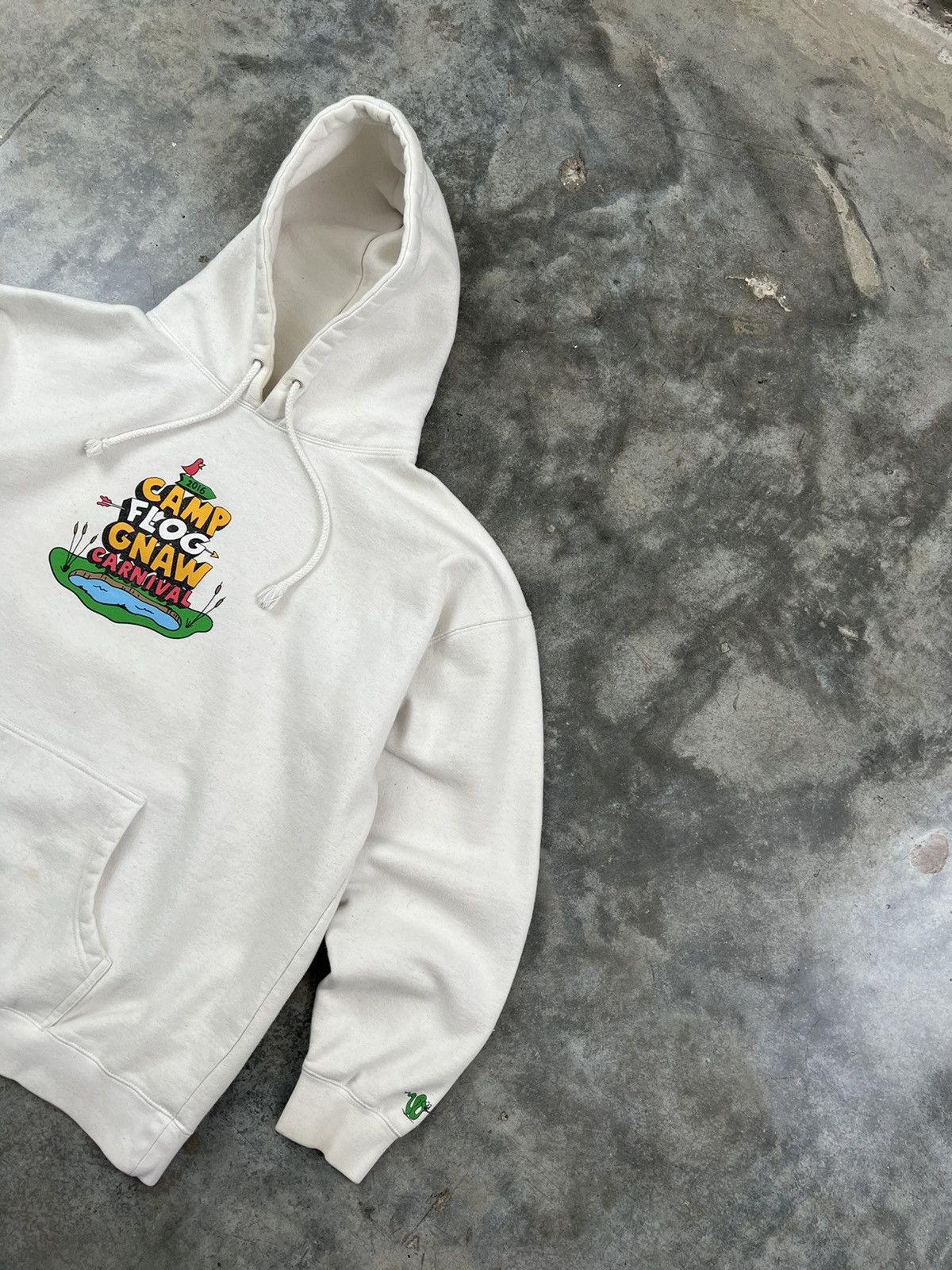 Golf Wang Golf Wang 2016 Camp Flog Gnaw Carnival White Logo Hoodie XXL Size US XXL / EU 58 / 5 - 2 Thumbnail