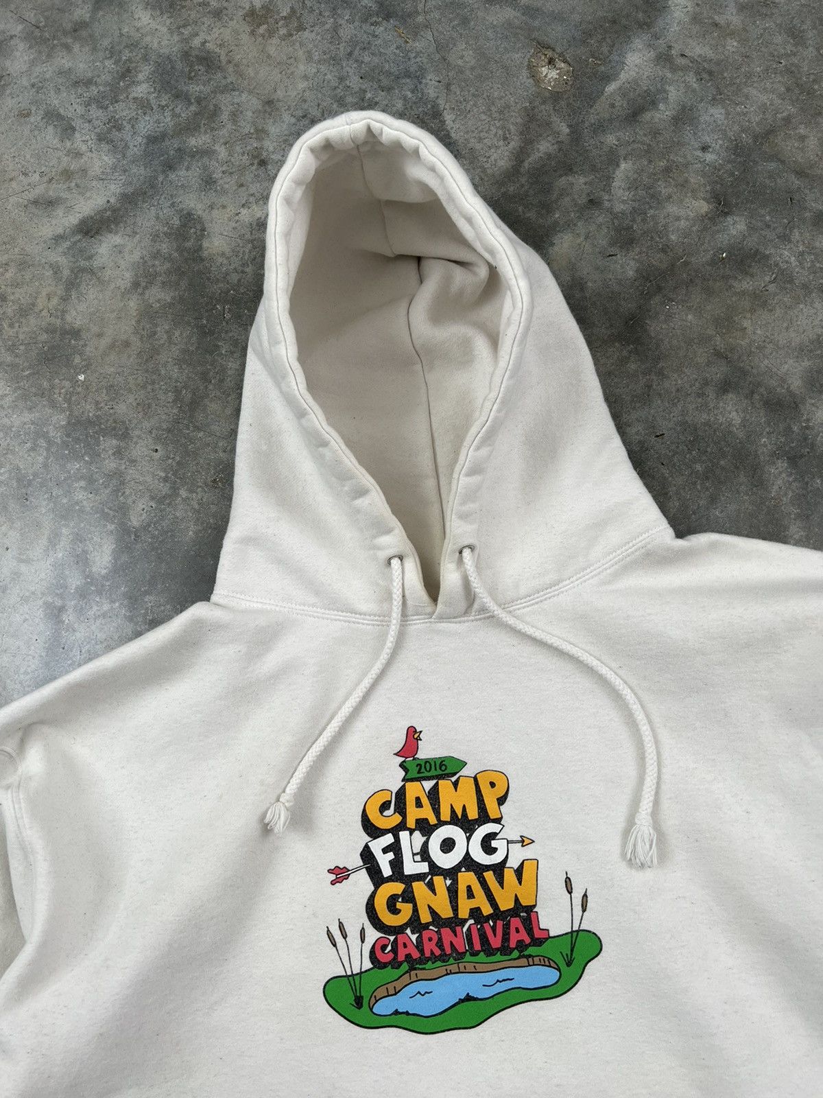 Golf Wang Golf Wang 2016 Camp Flog Gnaw Carnival White Logo Hoodie XXL Size US XXL / EU 58 / 5 - 3 Thumbnail