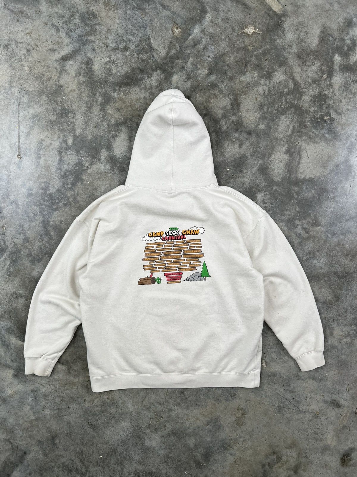 Golf Wang Golf Wang 2016 Camp Flog Gnaw Carnival White Logo Hoodie XXL Size US XXL / EU 58 / 5 - 5 Thumbnail