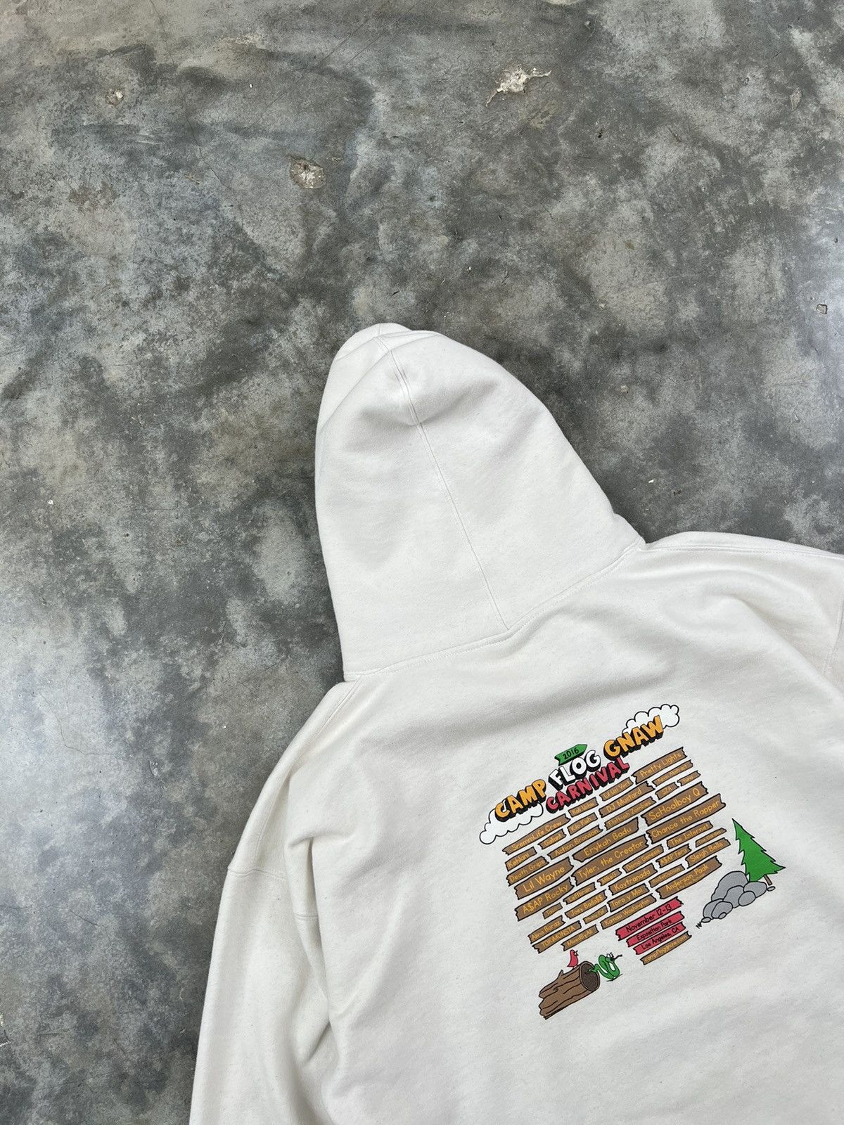 Golf Wang Golf Wang 2016 Camp Flog Gnaw Carnival White Logo Hoodie XXL Size US XXL / EU 58 / 5 - 6 Thumbnail