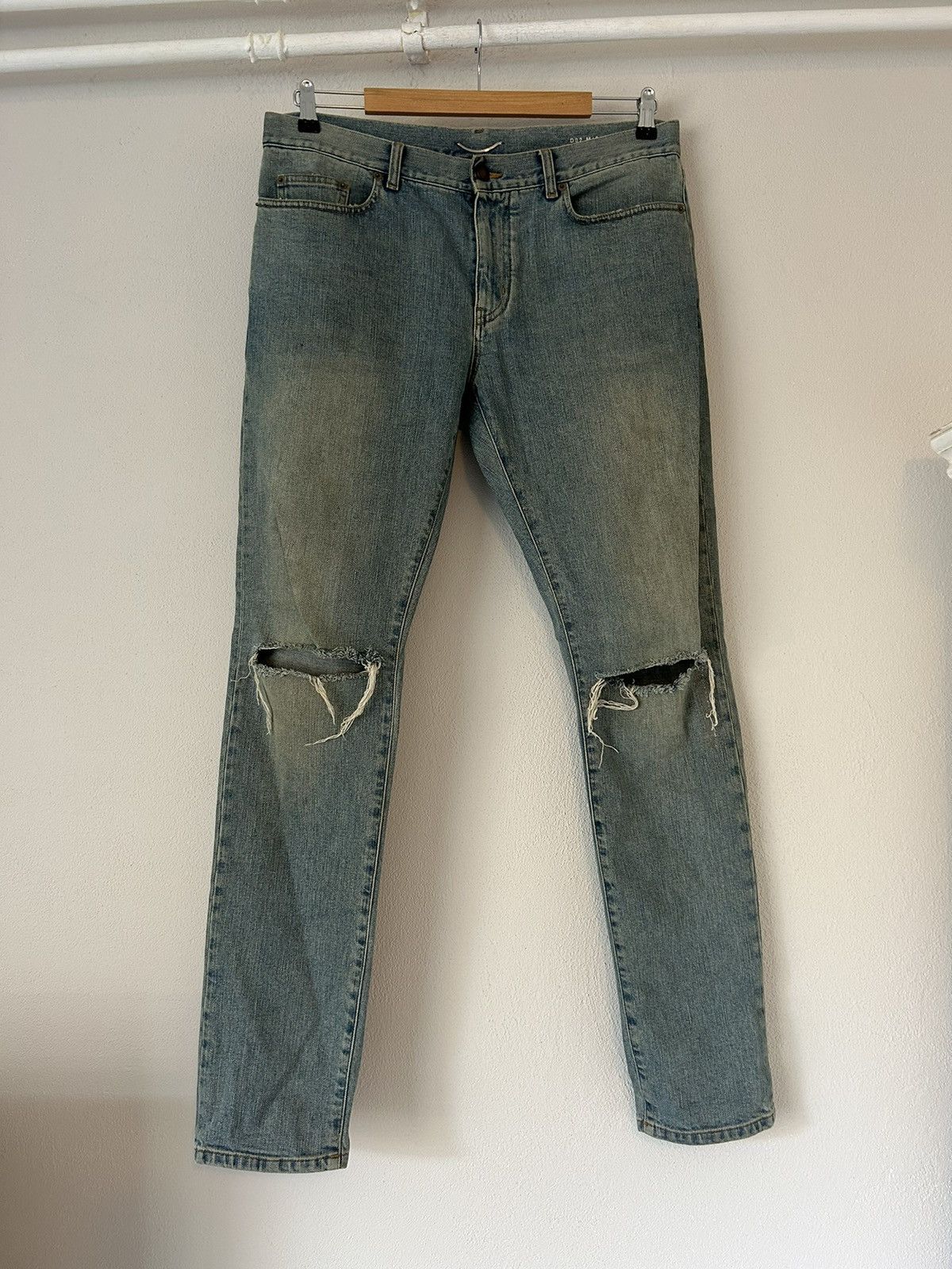 Saint Laurent D02 lw ダメージデニム 中古・古着通販】SAINTLAURENT JEANS (サンローラン ジーンズ