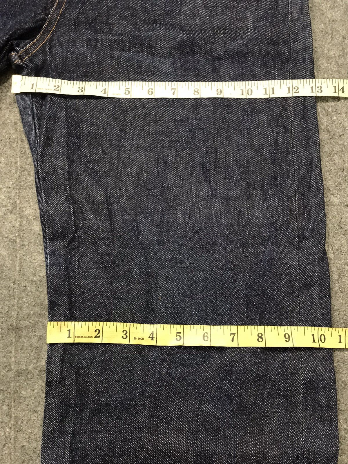 Japanese Brand Swinggin Slily Indigo Denim Buttonfly Straight Cut Selvedge Size US 35 - 14 Thumbnail