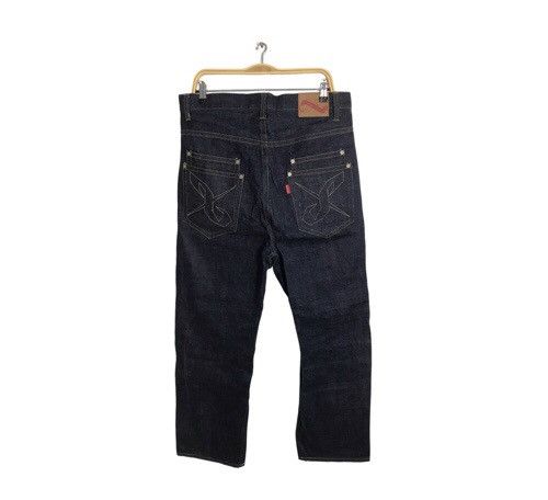 Japanese Brand Swinggin Slily Indigo Denim Buttonfly Straight Cut Selvedge Size US 35 - 1 Thumbnail