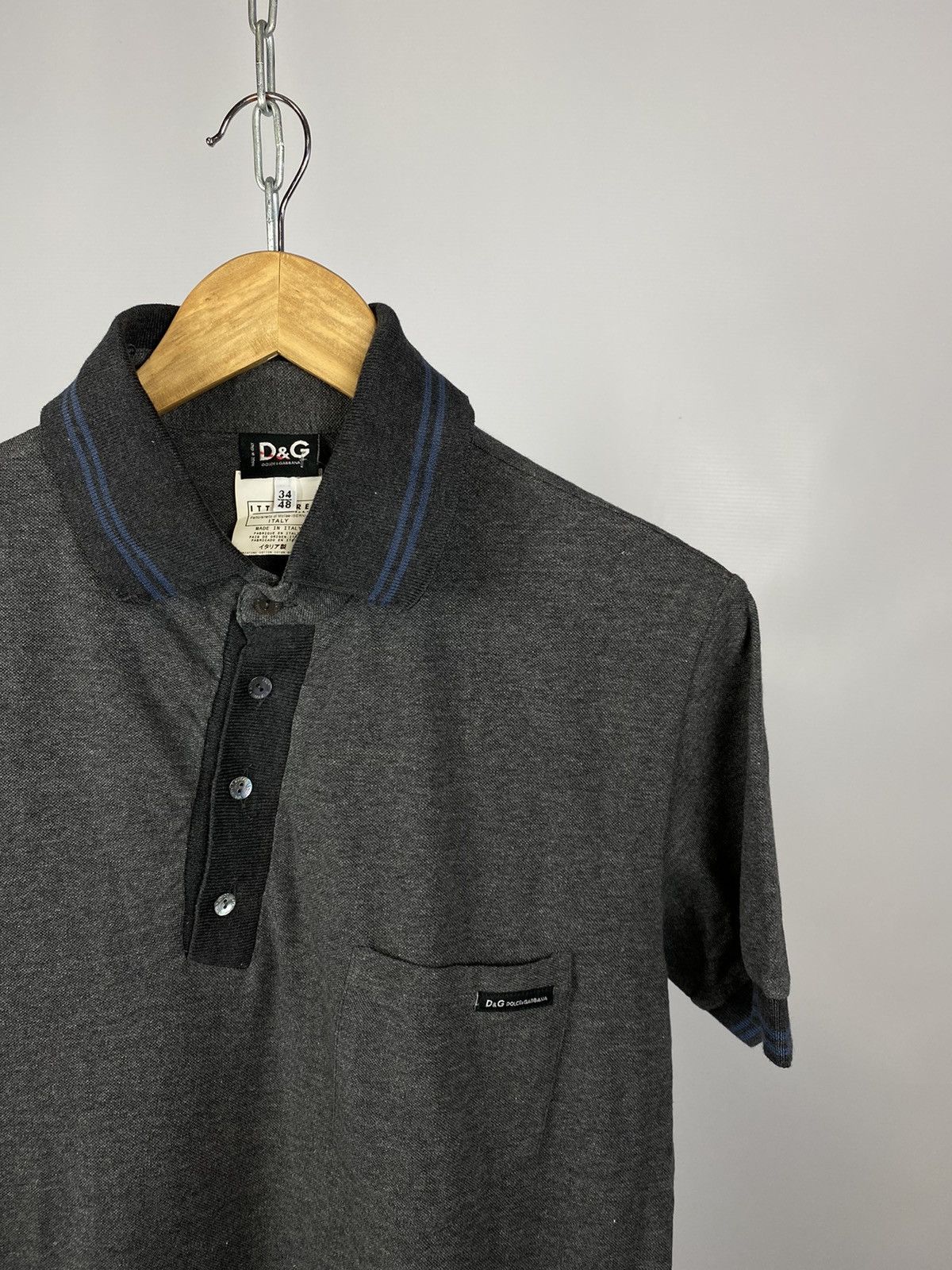 Dolce & Gabbana Dolce&Gabbana luxury polo grey size M Size US M / EU 48-50 / 2 - 2 Thumbnail