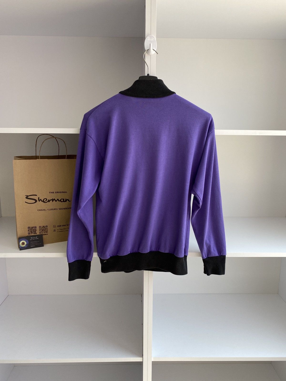 Nike × Vintage 90s Nike vintage sweatshirt Purple black Size S / US 4 / IT 40 - 5 Thumbnail