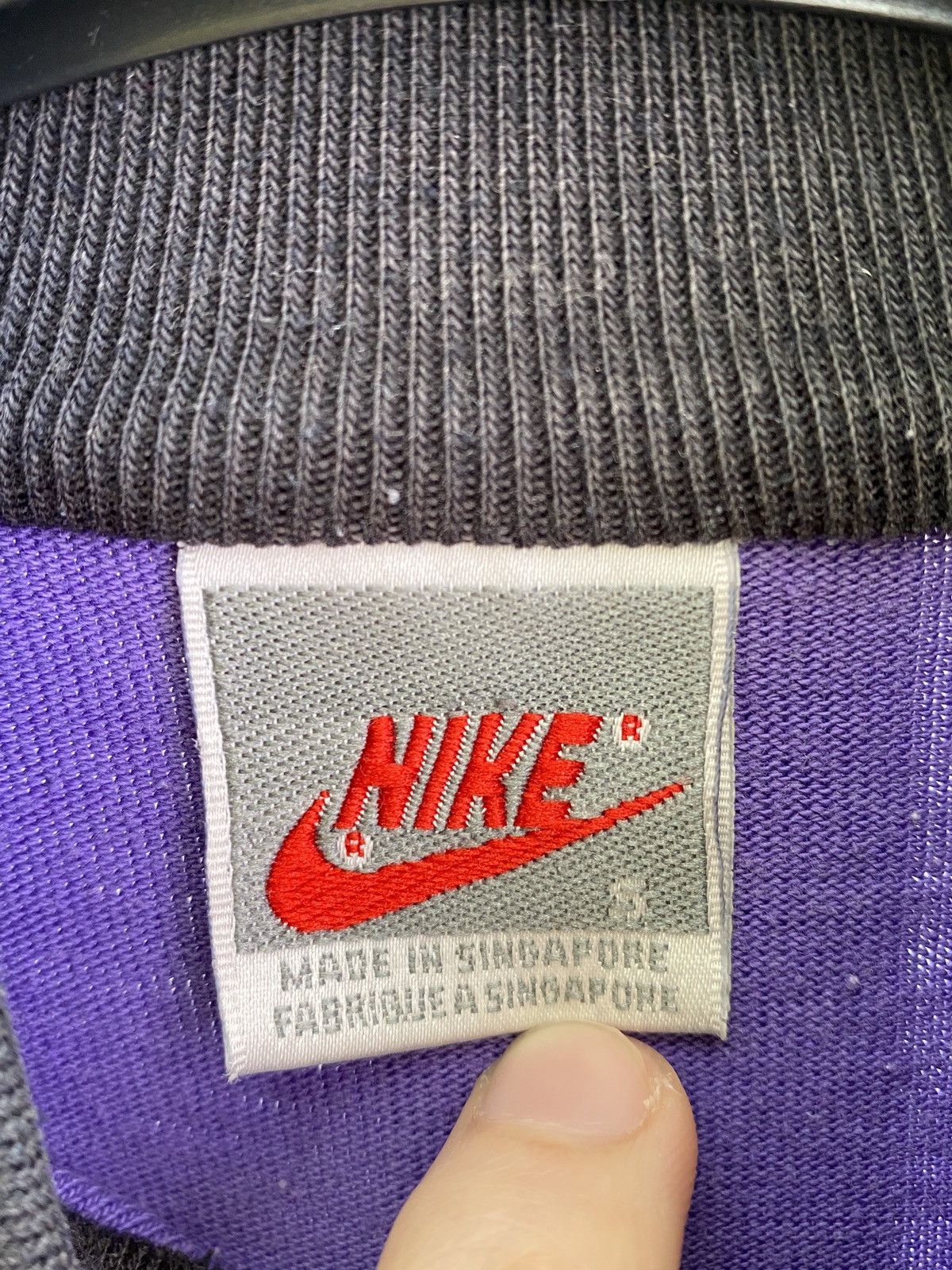 Nike × Vintage 90s Nike vintage sweatshirt Purple black Size S / US 4 / IT 40 - 3 Thumbnail