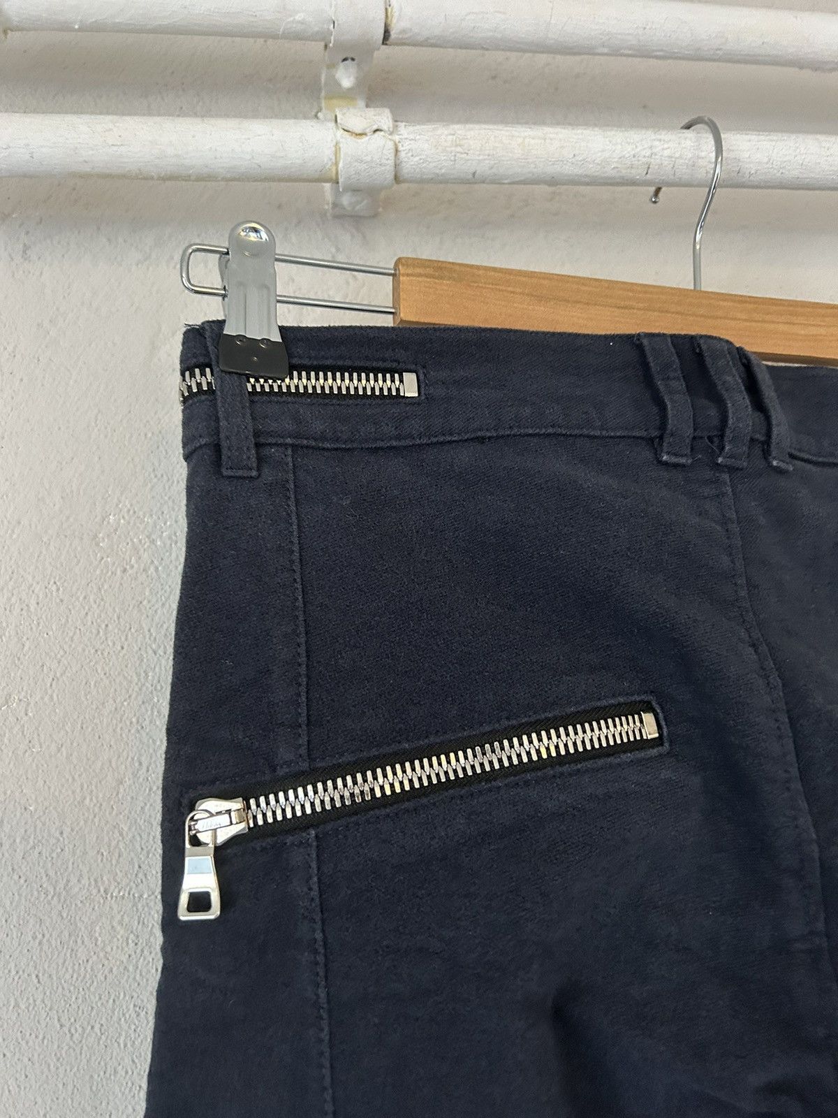 Balmain Navy Zipper Biker Pants Size US 30 / EU 46 - 7 Thumbnail