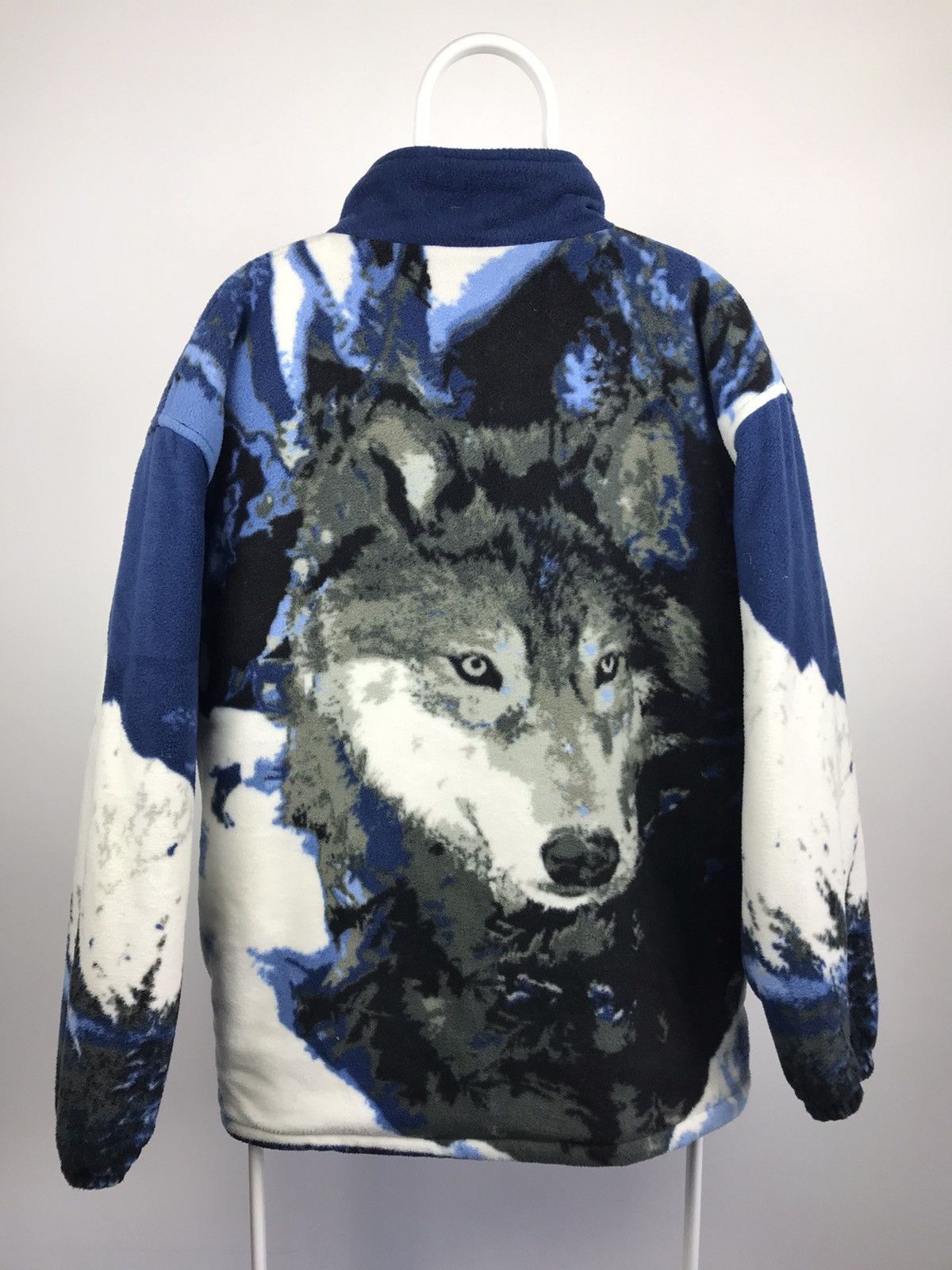 Vintage Vintage Woolf Full Printed Fleece Jacket Boston Size US L / EU 52-54 / 3 - 1 Thumbnail