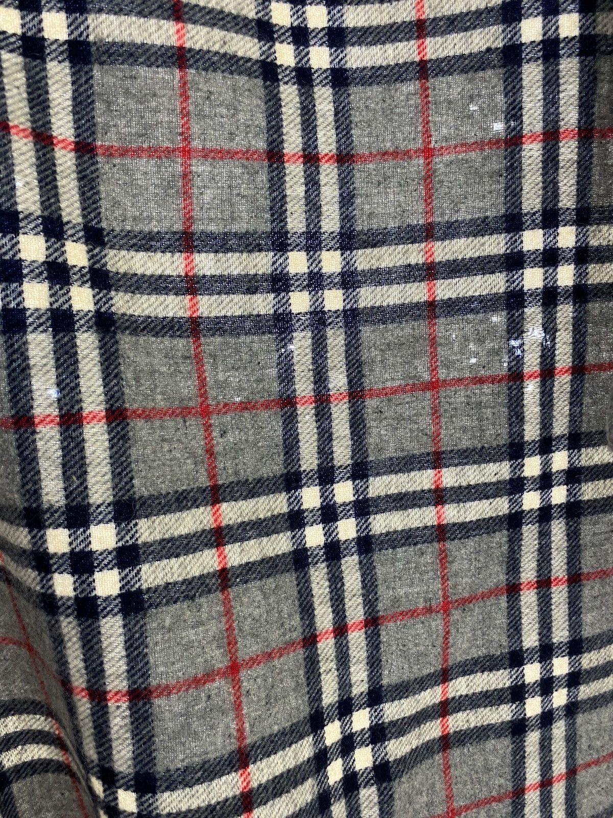 Burberry Rare Vtg Burberrys Wool Scarf Novacheck Embroidery Big Logo Size ONE SIZE - 9 Thumbnail