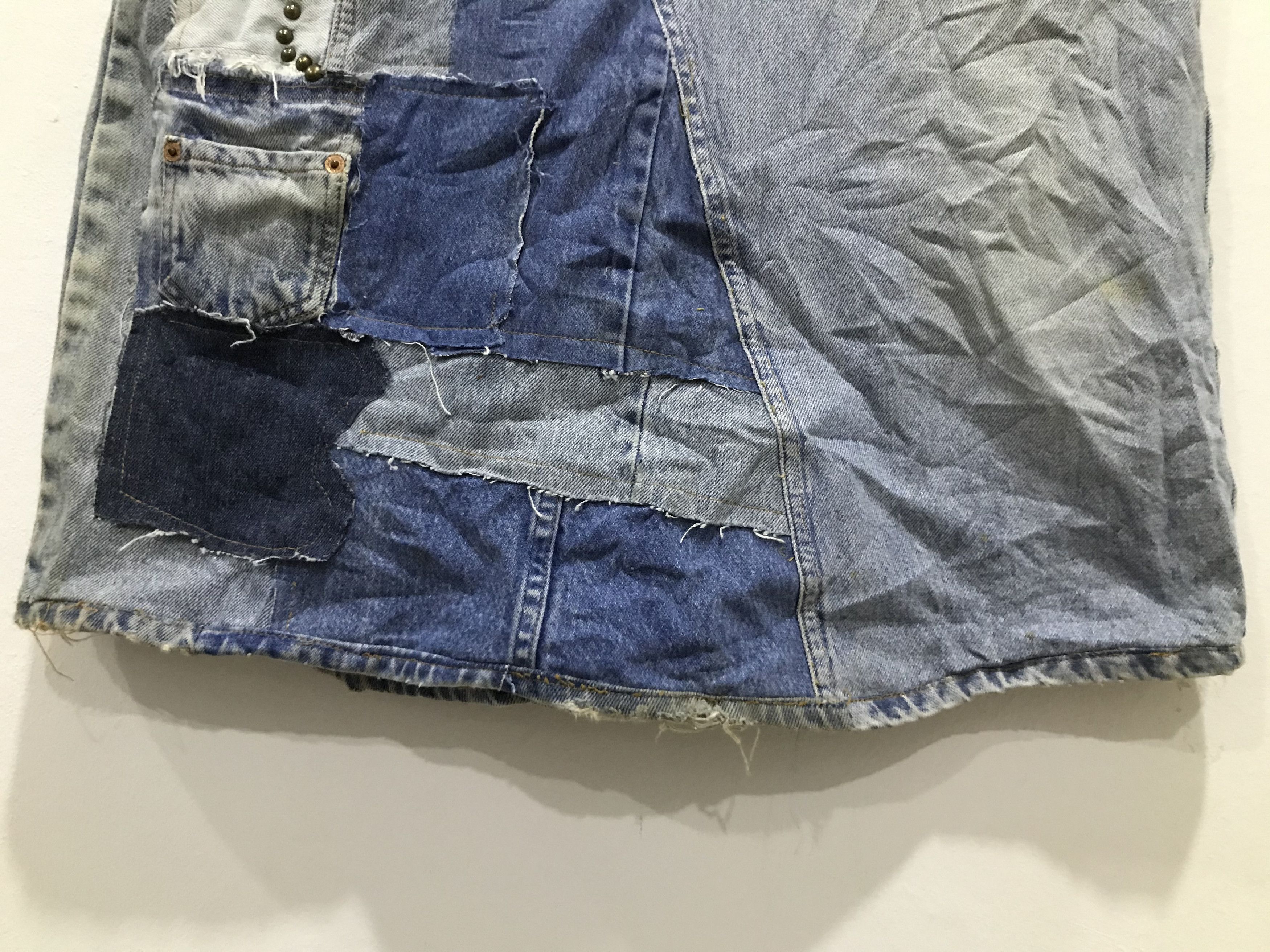 Lee Levi's x LeexOld Navy custom made patchwork skirt Size 32" / US 10 / IT 46 - 13 Thumbnail