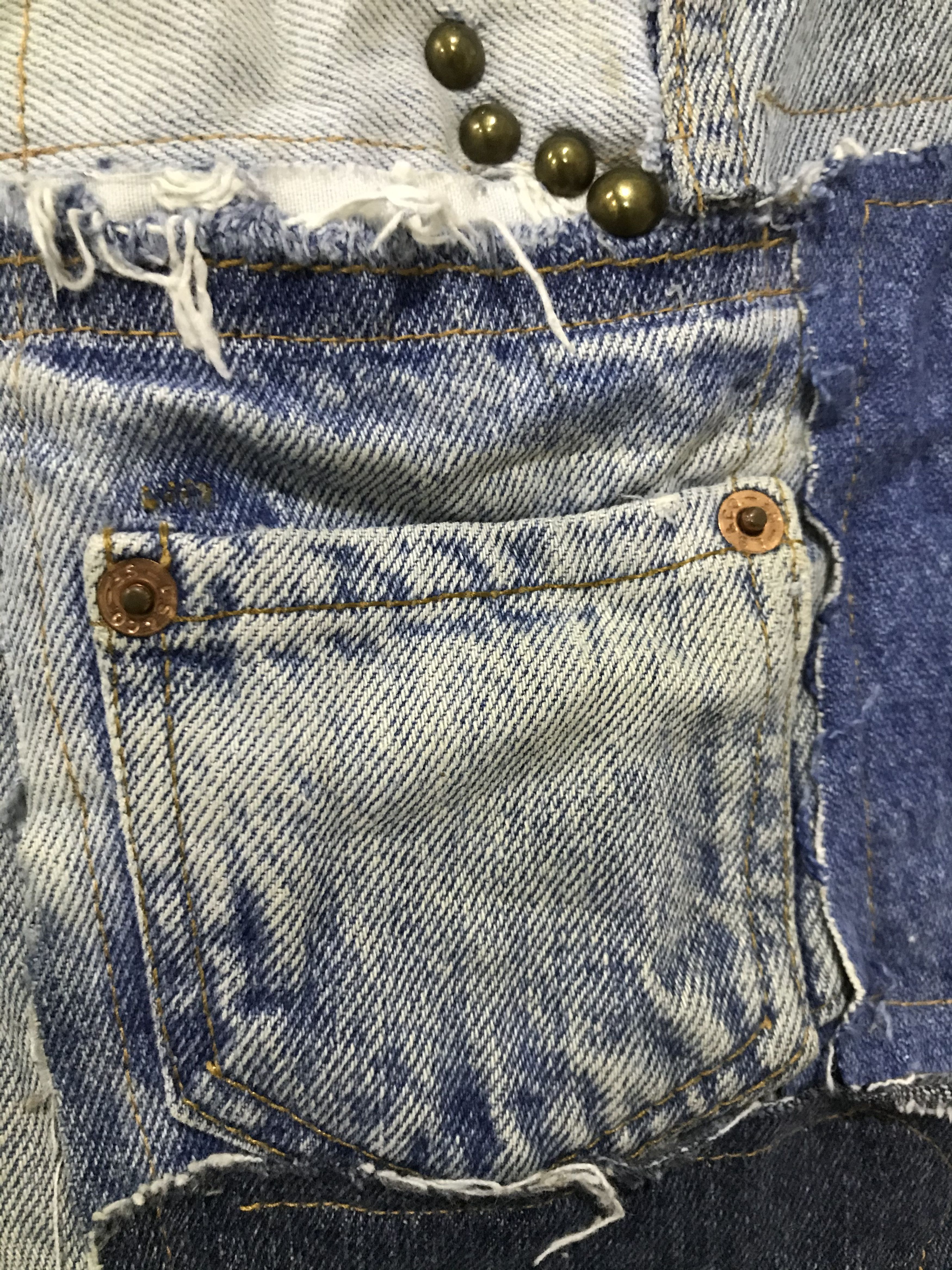 Lee Levi's x LeexOld Navy custom made patchwork skirt Size 32" / US 10 / IT 46 - 12 Thumbnail