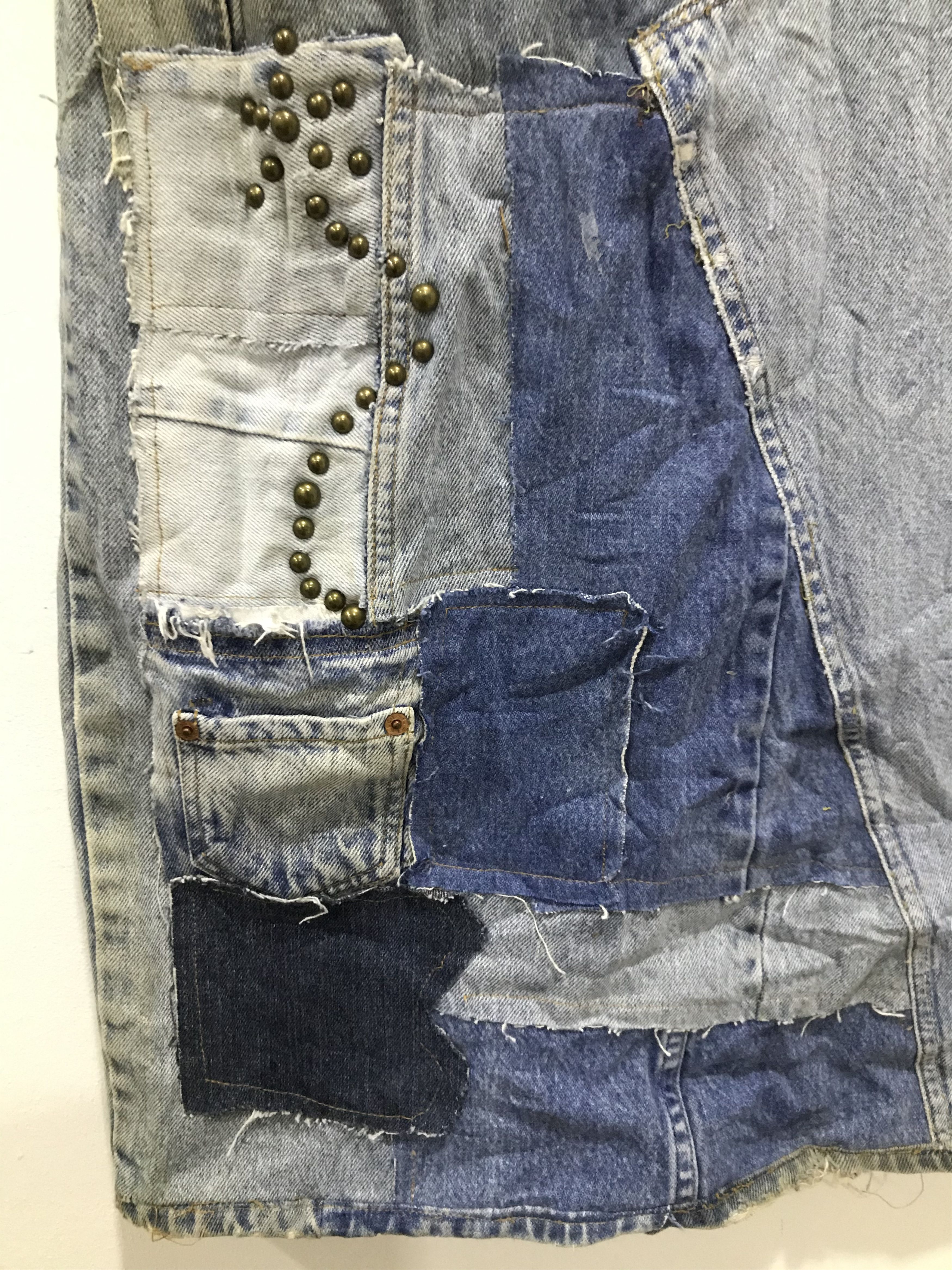 Lee Levi's x LeexOld Navy custom made patchwork skirt Size 32" / US 10 / IT 46 - 9 Thumbnail
